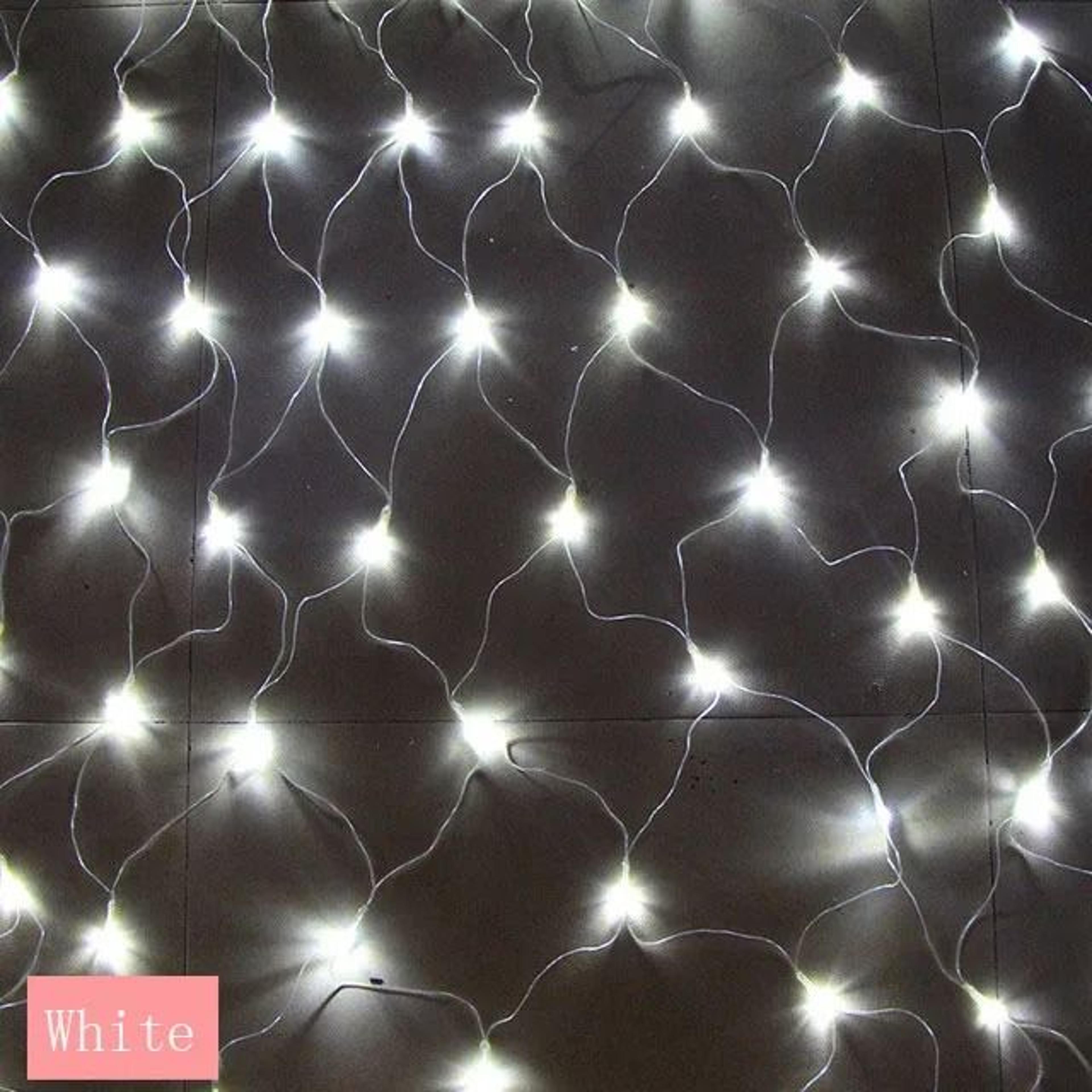 Solar Curtain Fairy Net Lights 3x2m Outdoor String Mesh For Garden And Party 7