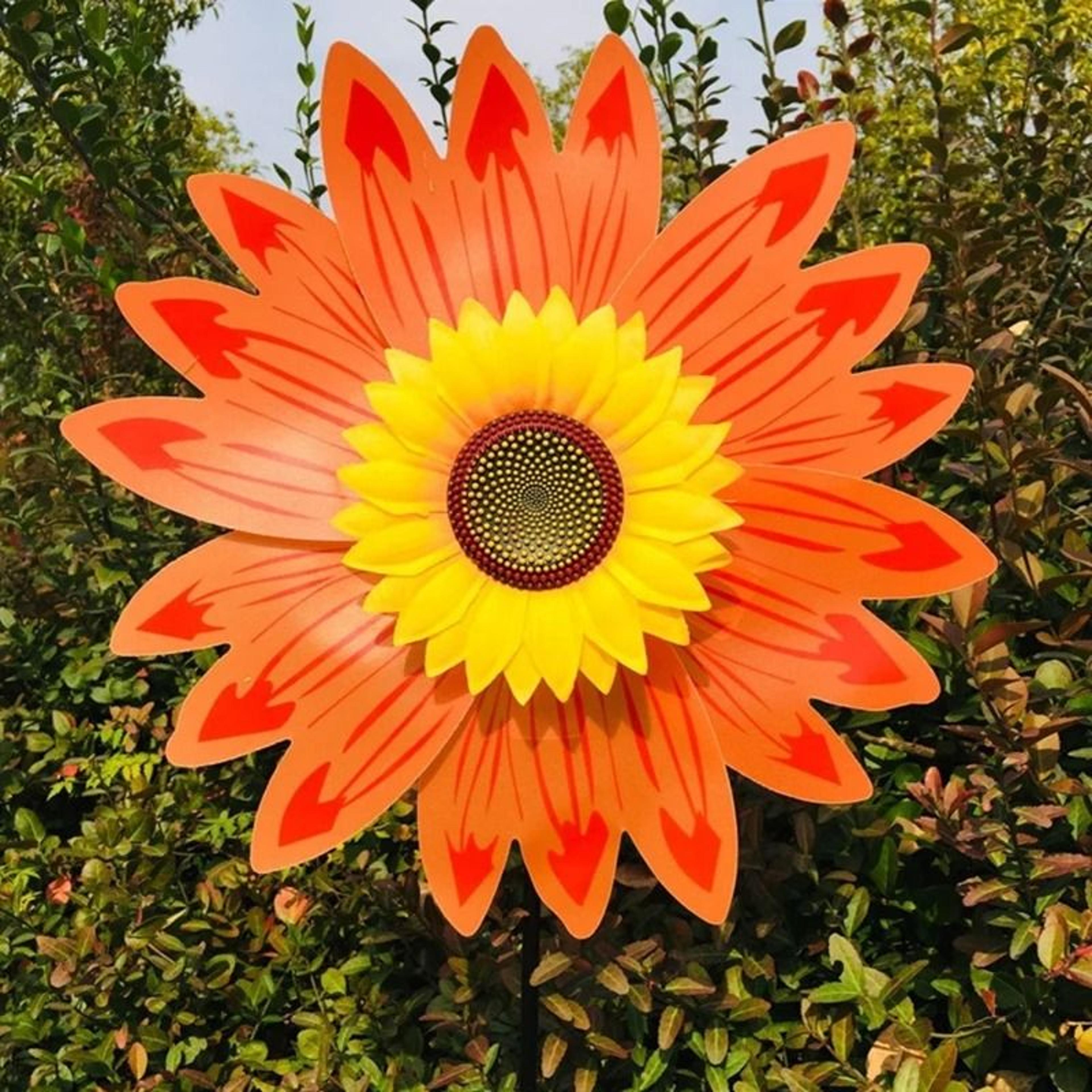 Colorful Sunflower Windmill Pinwheel Garden Spinner 3