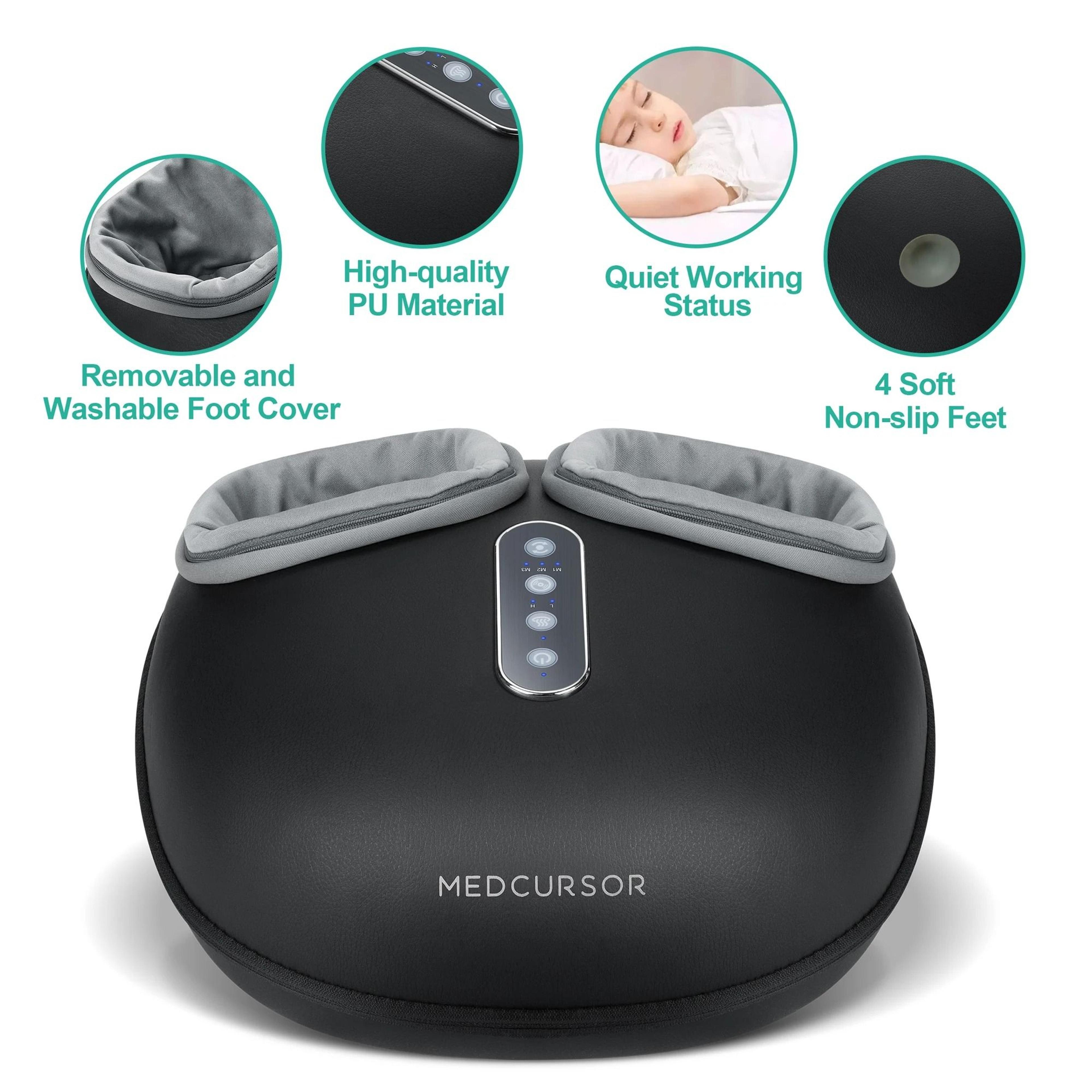 Medcursor Shiatsu Foot Massager Machine With Heat For Relaxation And Pain Relief 4