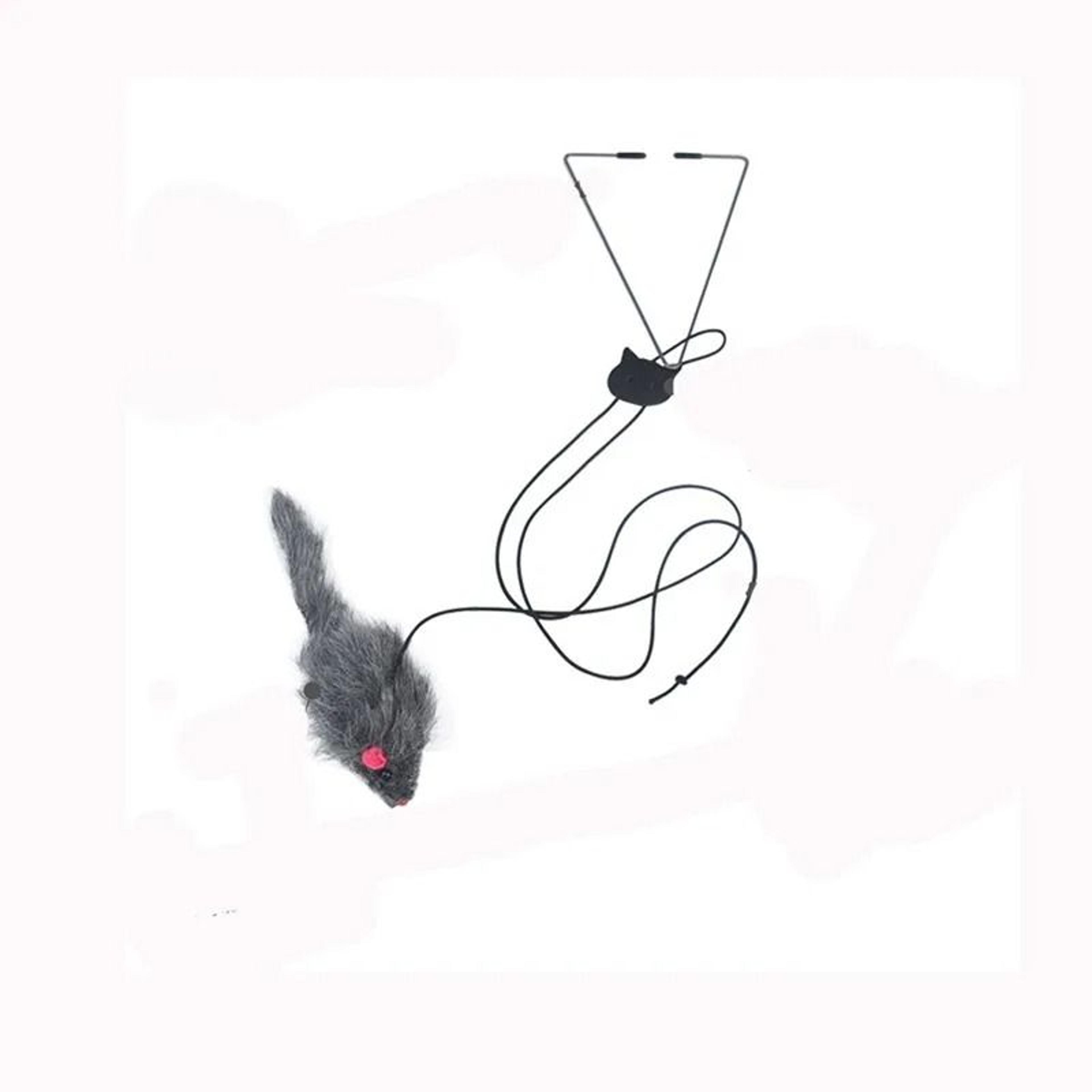 Interactive Door Hanging Cat Toy With Black Mouse Teaser 7