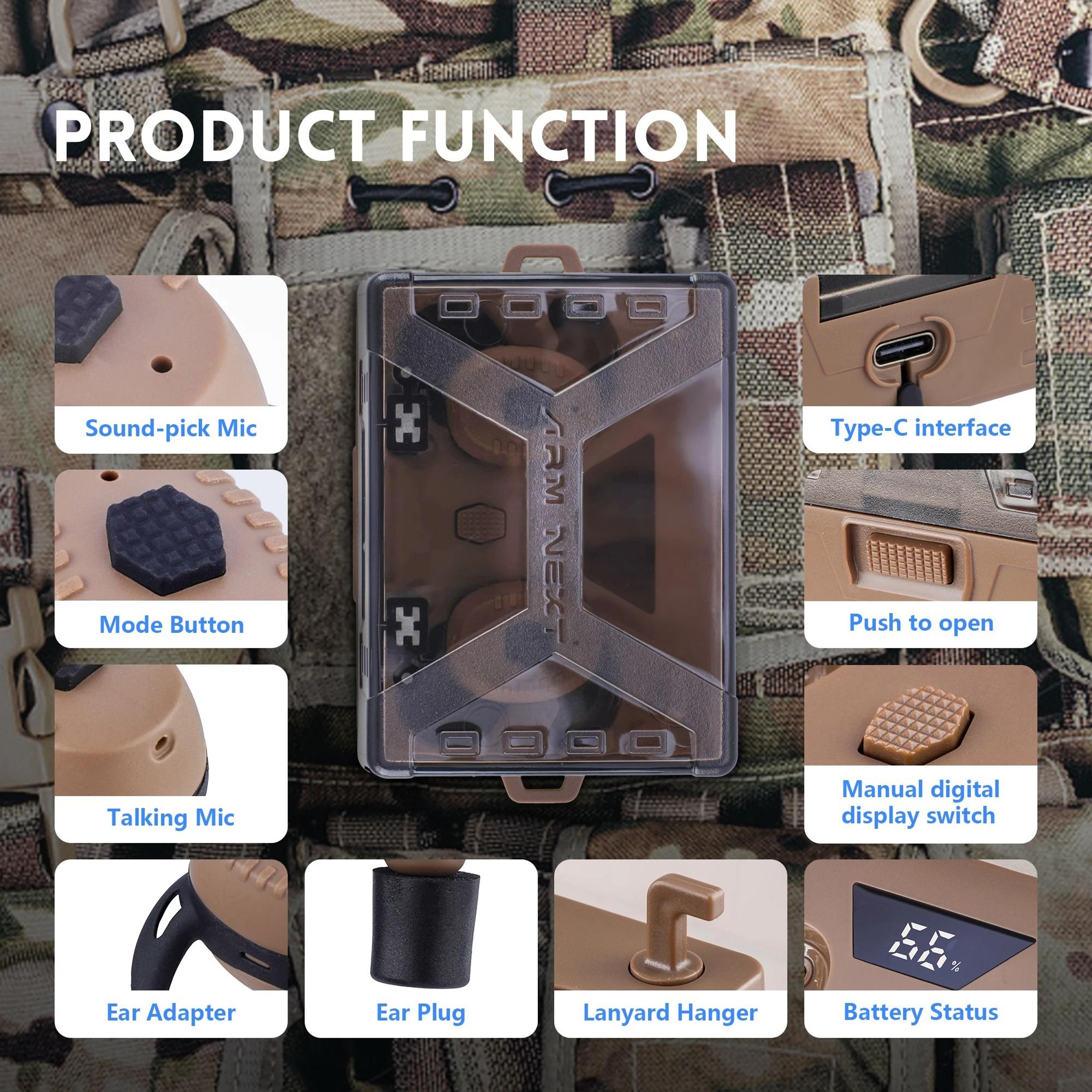 ARM NEXT E30 Tactical Electronic Noise Cancelling Earplugs With Bluetooth For Shooting Protection 4