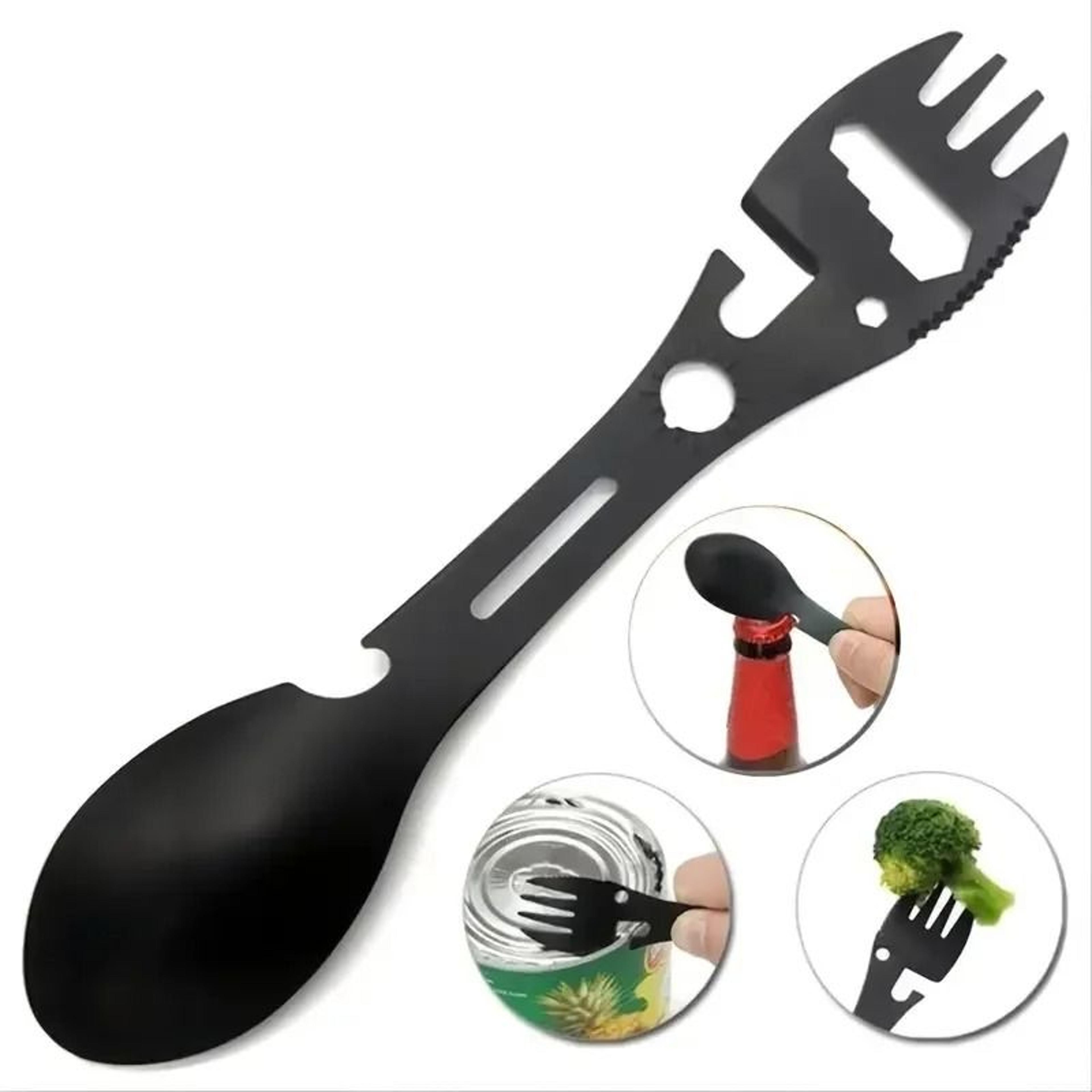 Outdoor Camping Fork Spoon Multi Tool With Bottle Opener 0