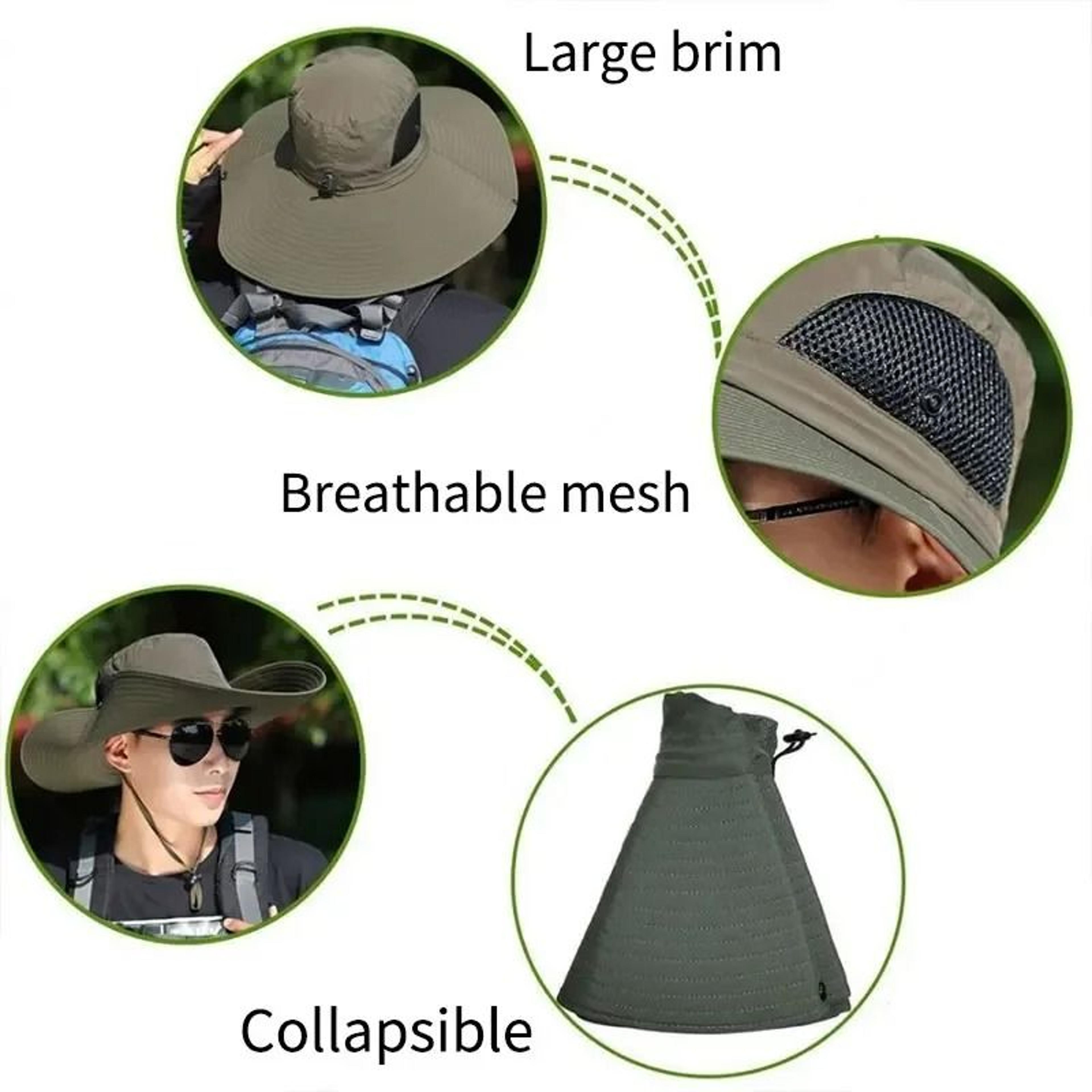 Extra Wide Brim Sun Protection Hat For Men And Women With Breathable Mesh 5