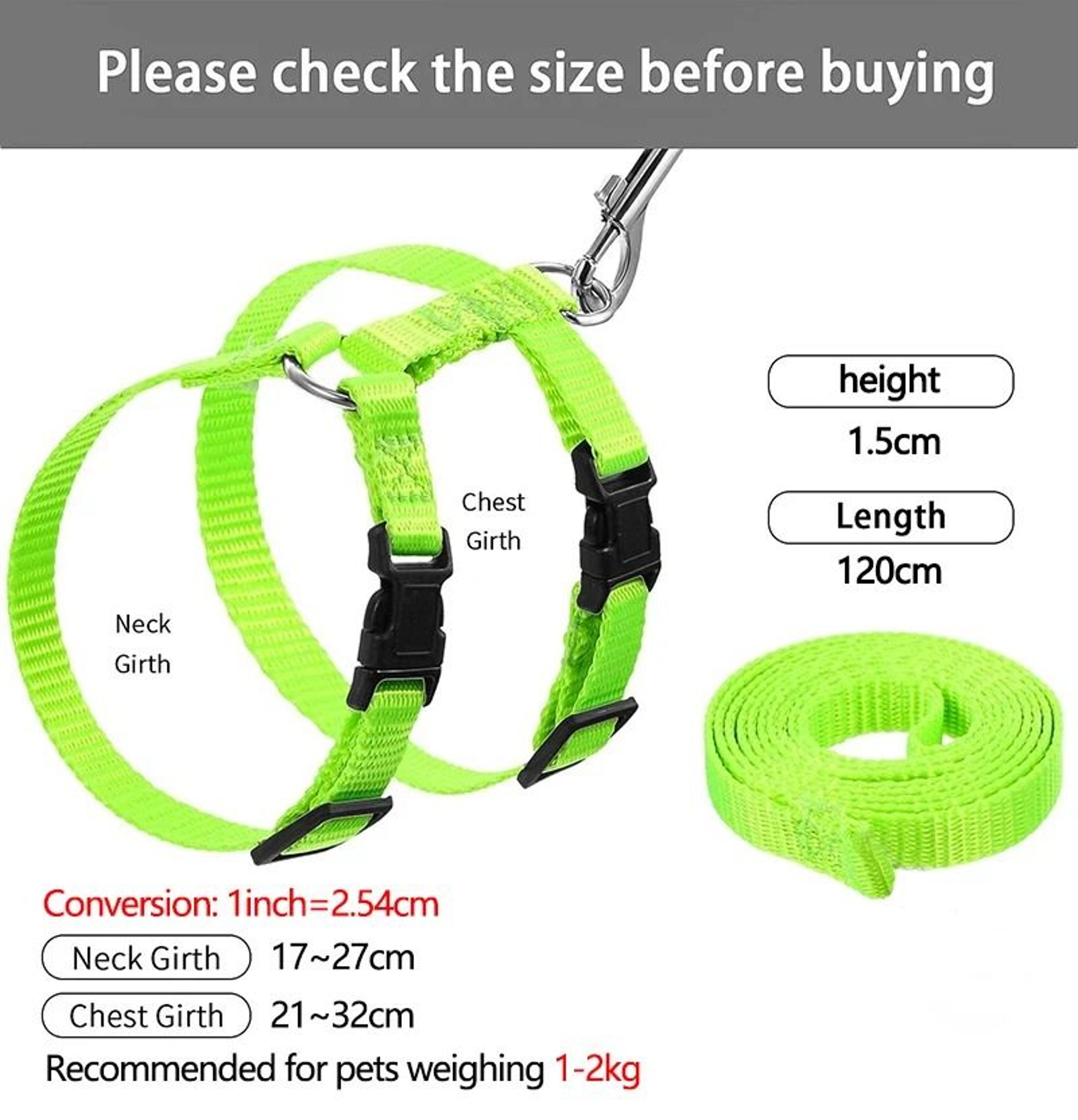 Rabbit Cat Harness And Leash Set Adjustable Pet Lead For Small Animals 2