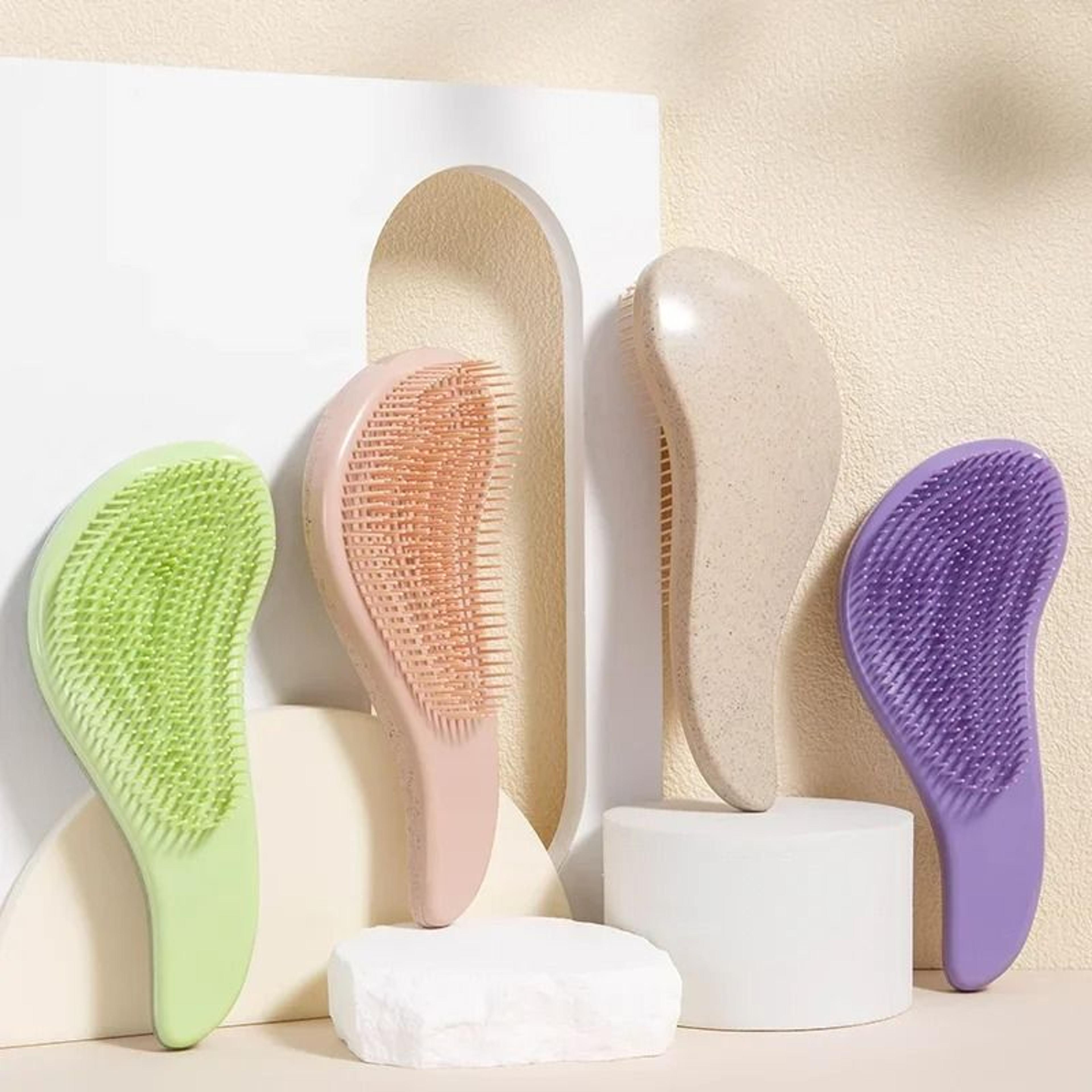 Magic Detangling Hairbrush Soft Wheat Straw Scalp Massage Anti Static Grooming Comb 0
