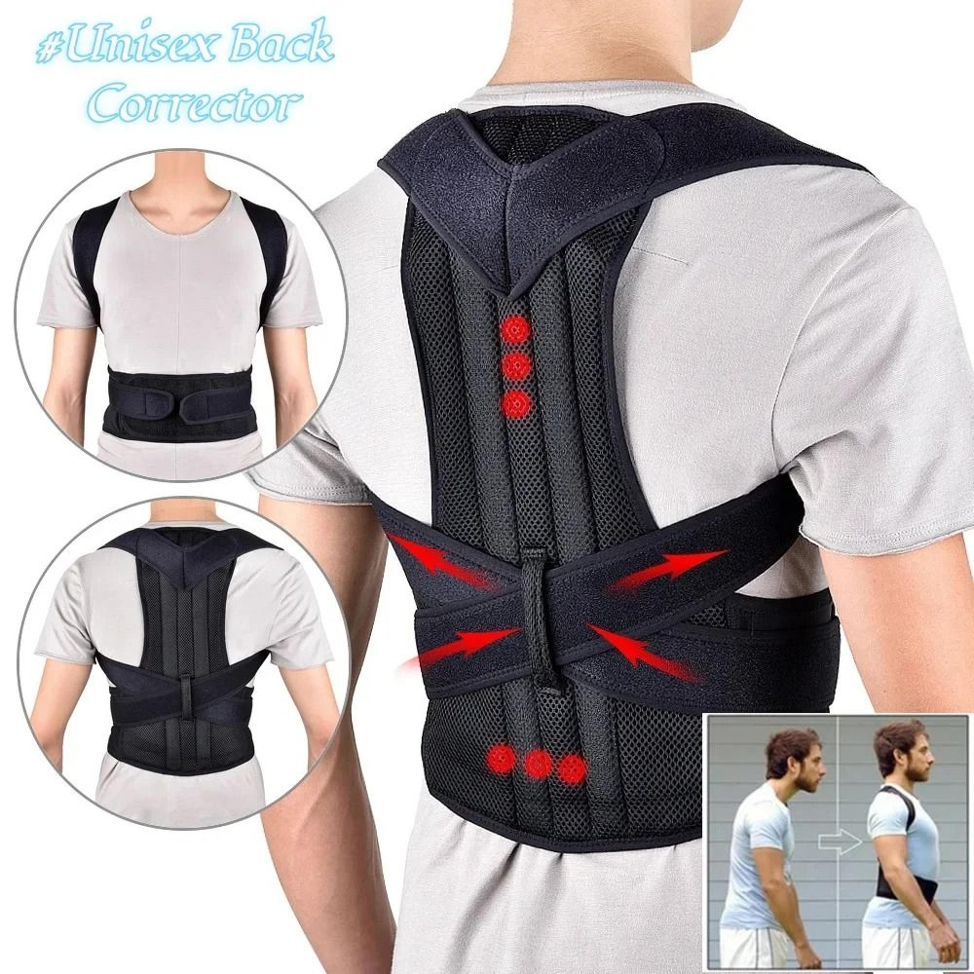 Adjustable Posture Corrector Back Support Brace Unisex Lumbar Alignment Belt 0