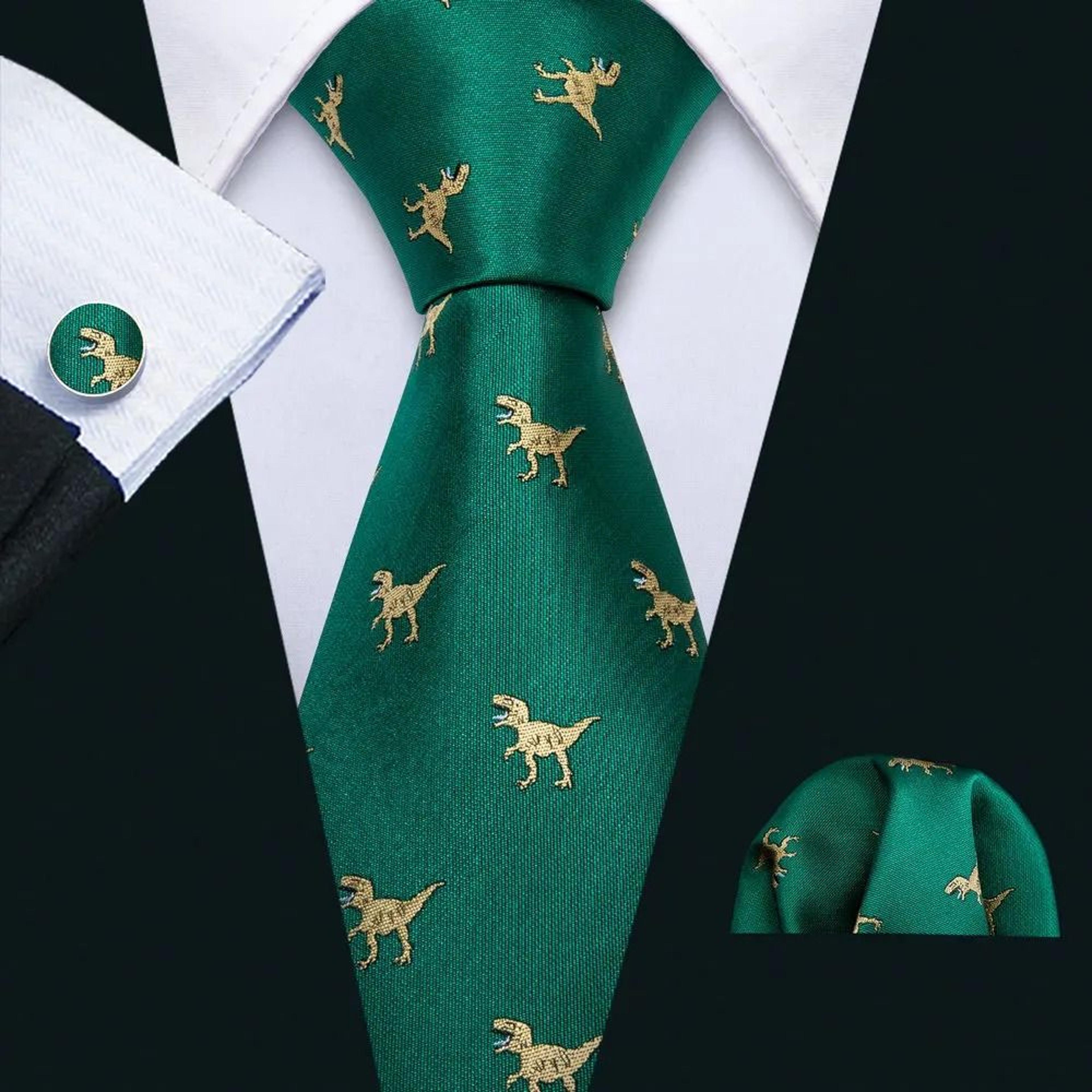 Purple Silk Bat Pattern Men Tie Set With Pocket Square And Cufflinks 10