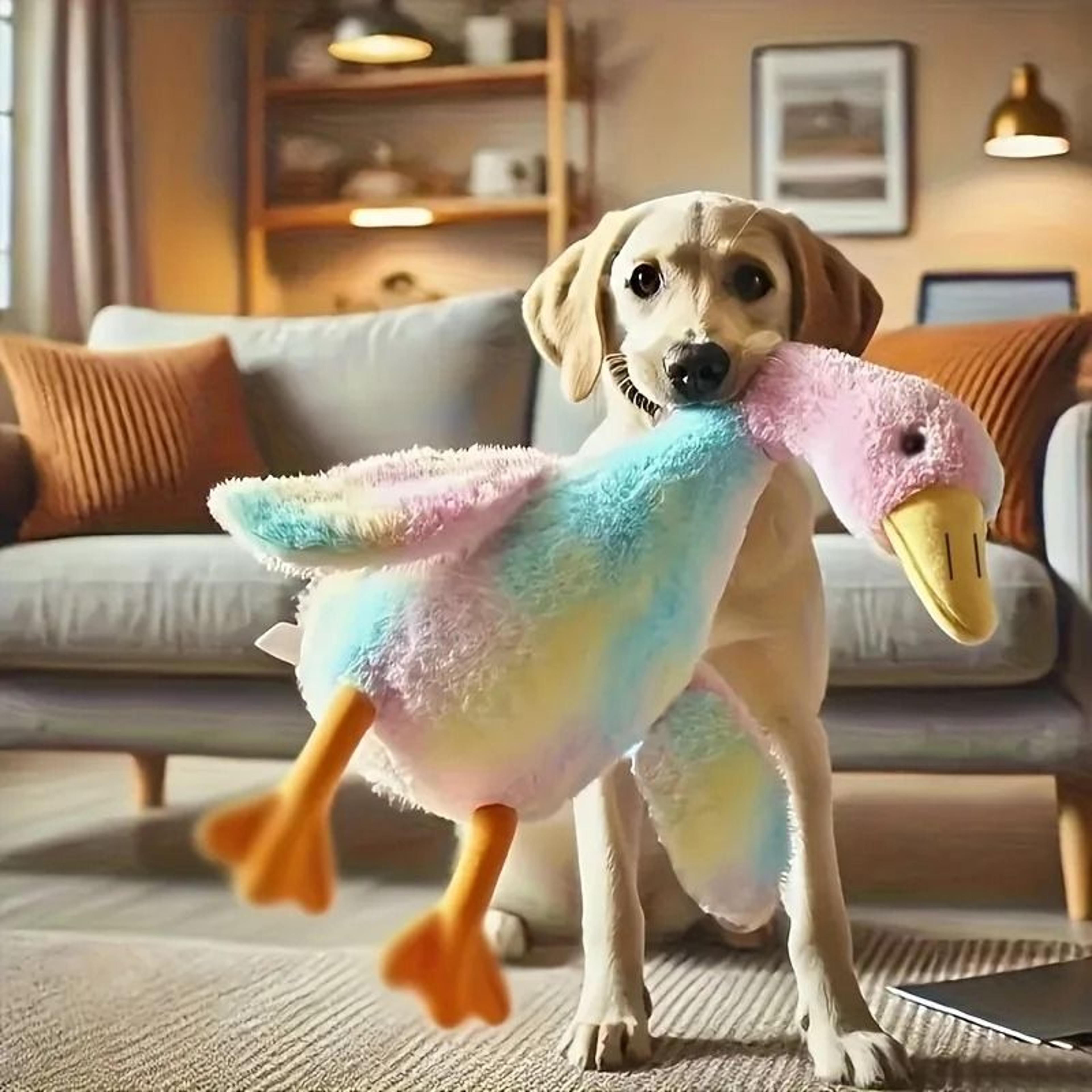 Soft Colorful Duck Plush Toy Pet Companion Anxiety Relief Buddy 4