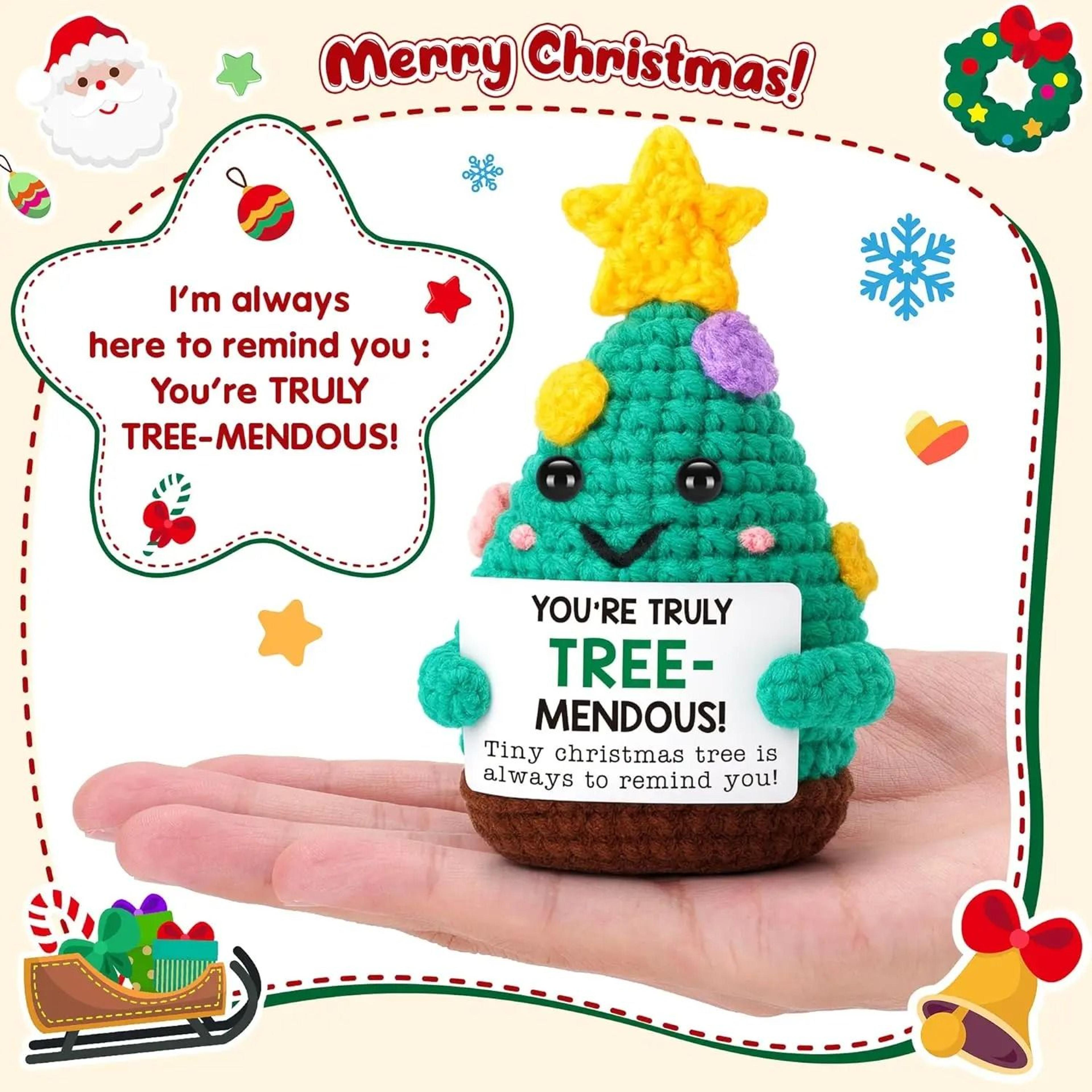 Mini Handmade Christmas Tree Crochet Decor Cheer Up Holiday Gift 1