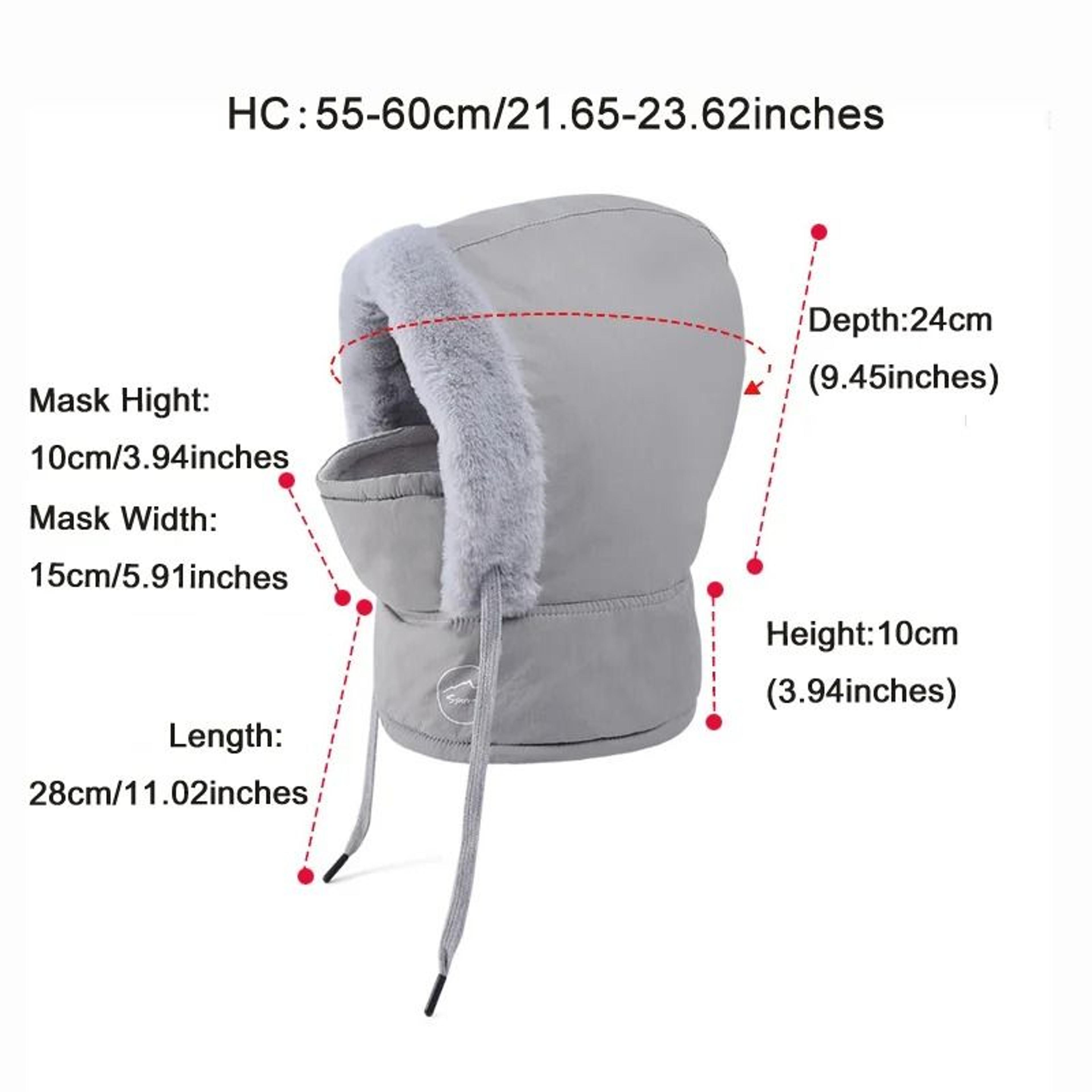 Unisex Plush Balaclava Hat Winter Warm Knitted Neck Scarf With Face Mask 4