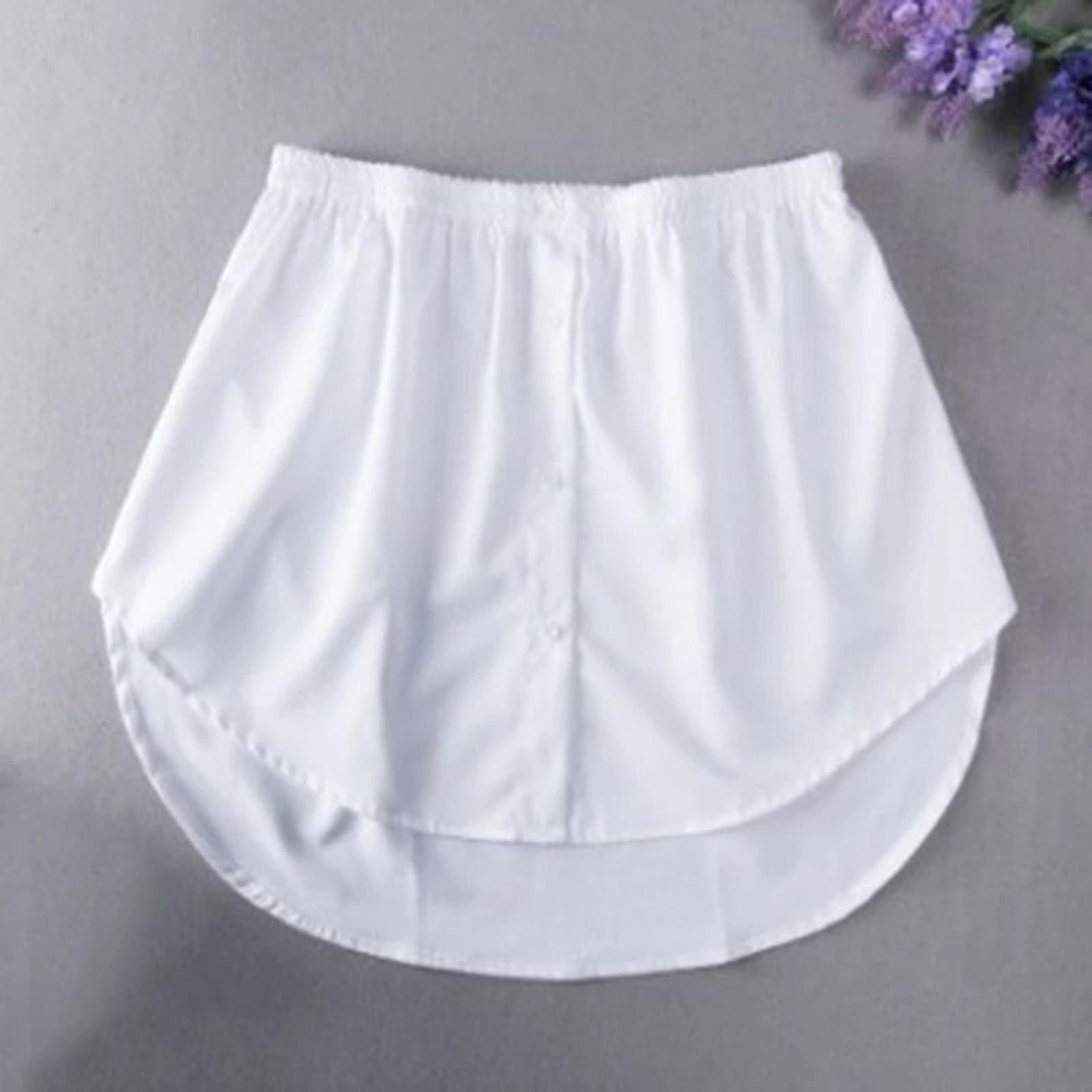 Women Shirt Blouse Extender Adjustable Layering Faux Top Lower Hem Underskirt 7