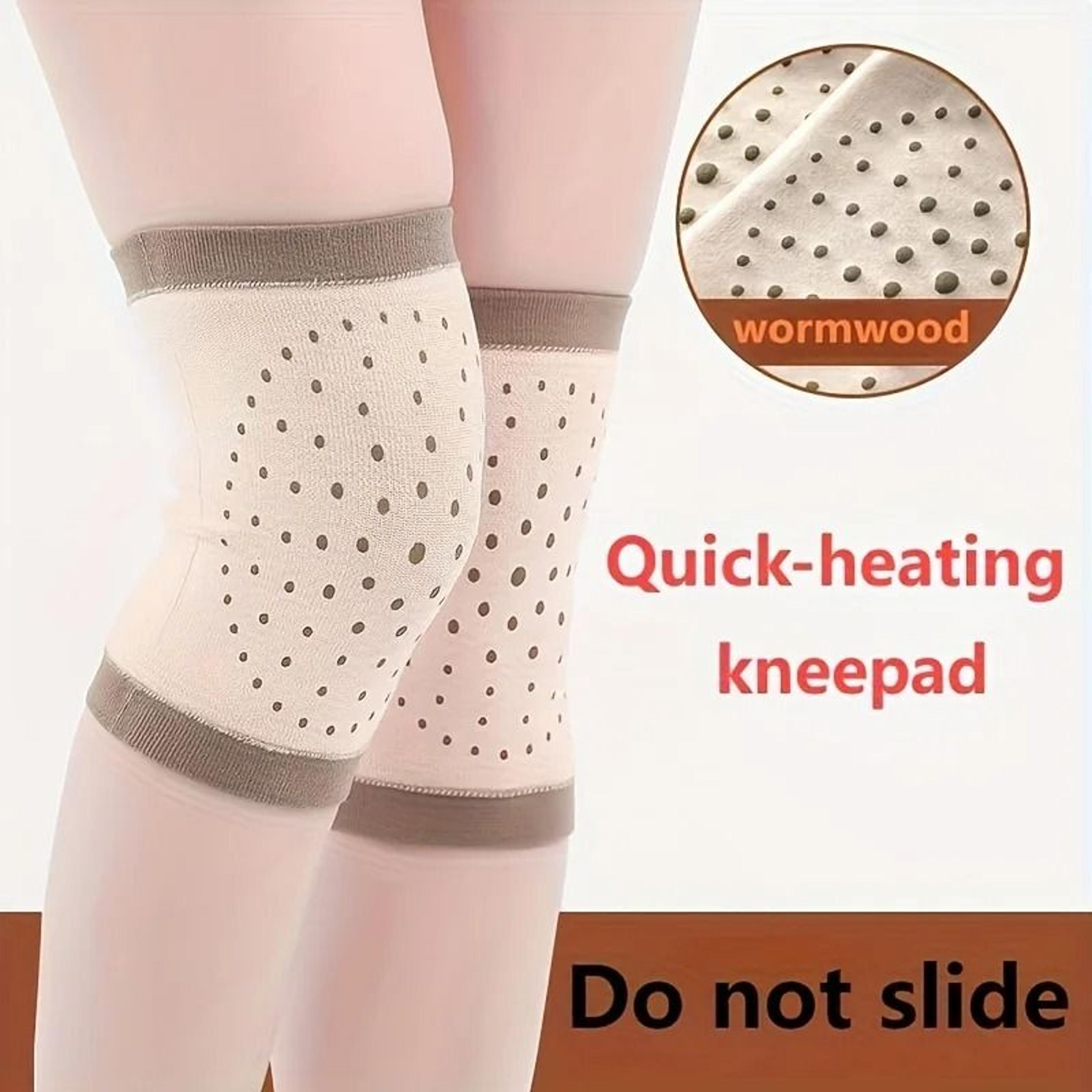 Soft Stretchable Wormwood Knee Pads For Winter Warmth 1