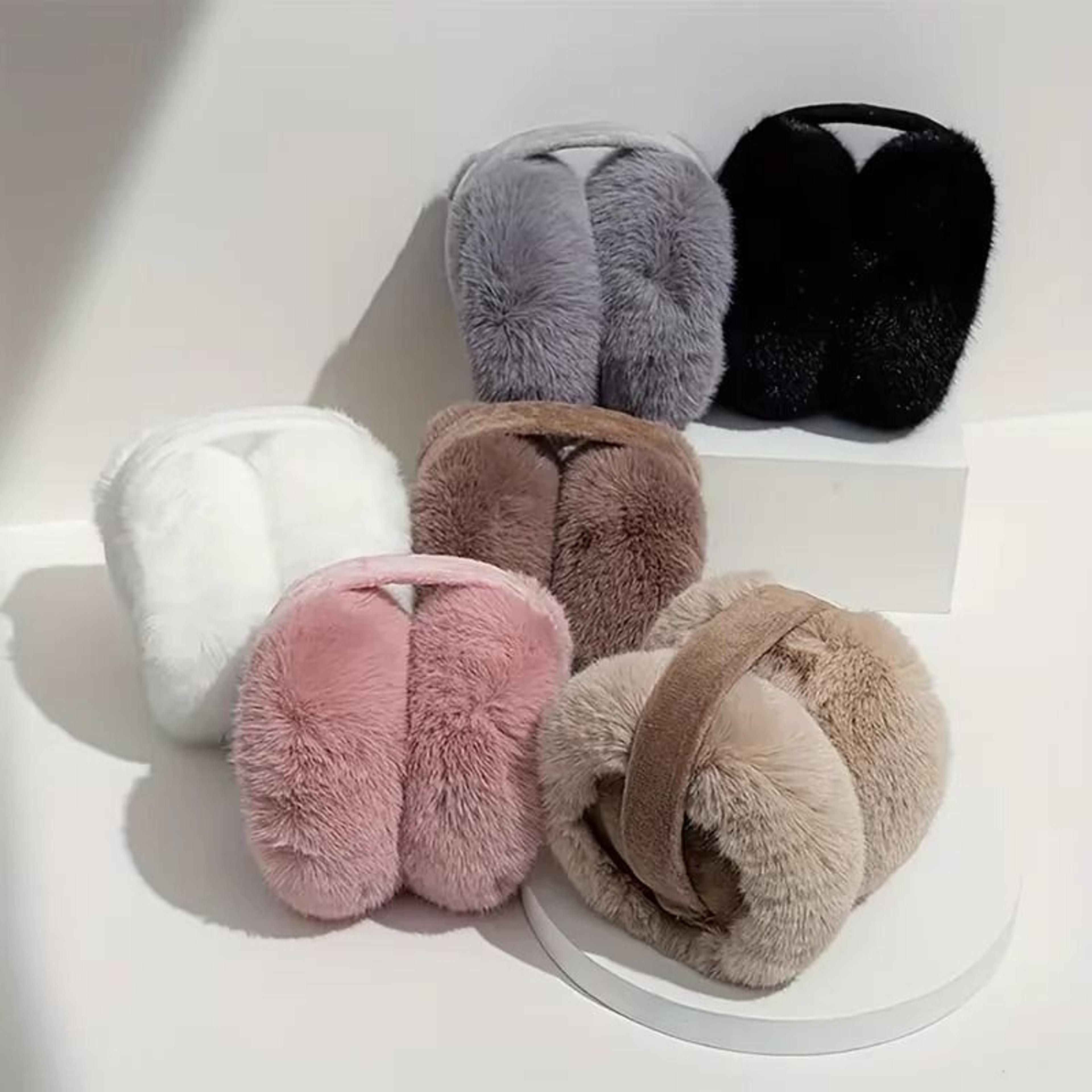 soft plush winter earmuffs for warmth and outdoor protection