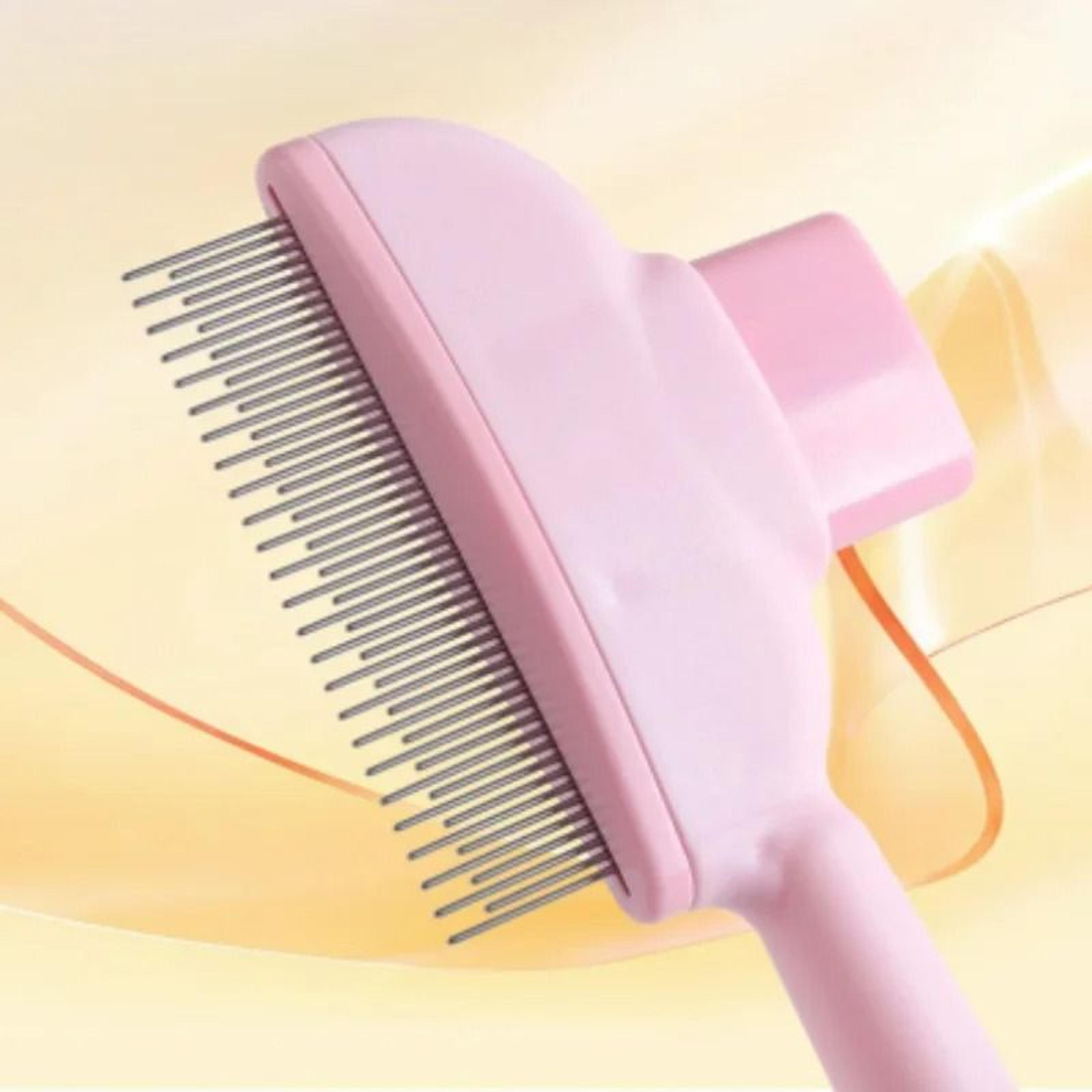 Pet Comb Detangling Brush With Self Cleaning Design For Cats And Dogs 3