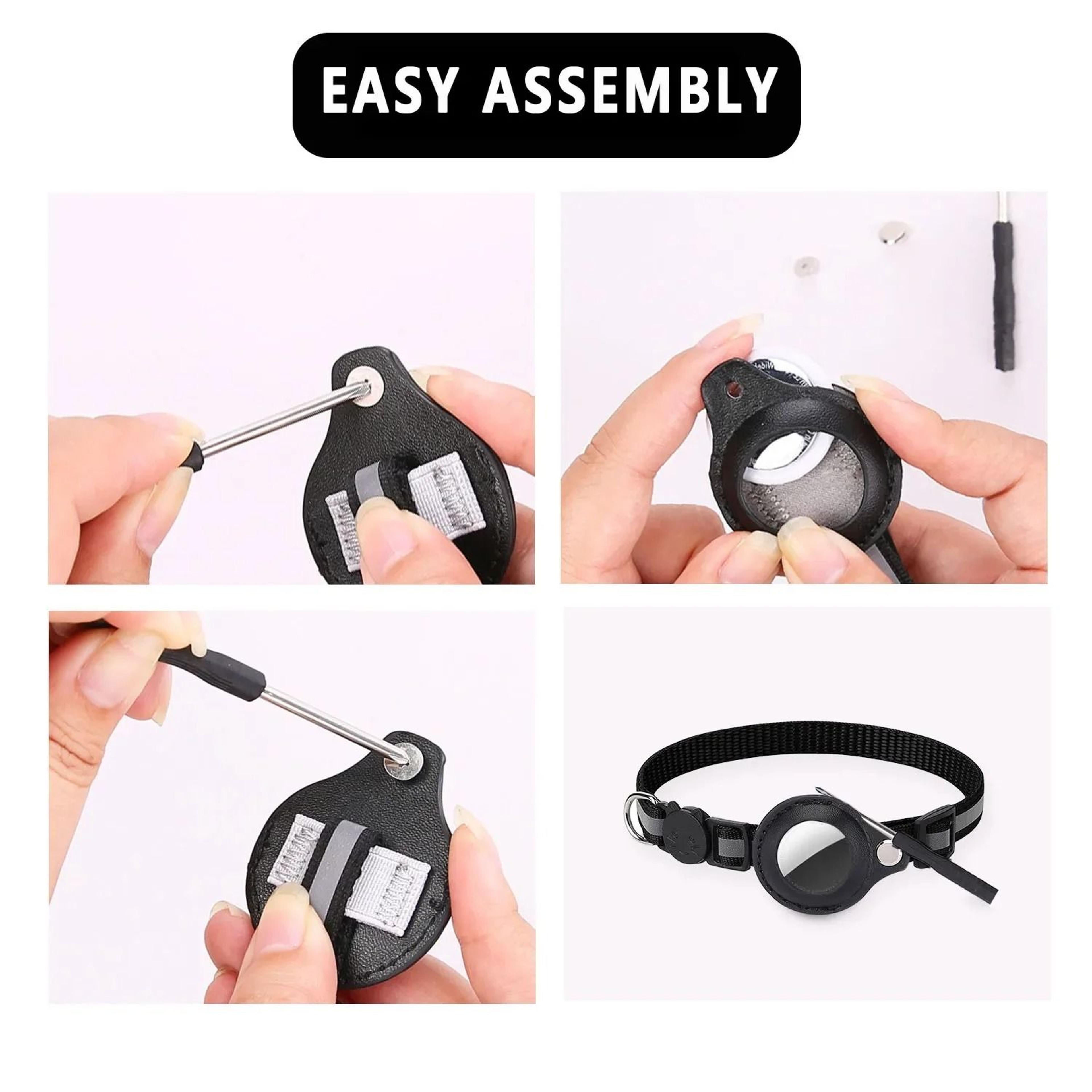 Cat AirTag Holder Collar Breakaway Reflective Adjustable Kitten Collar 2