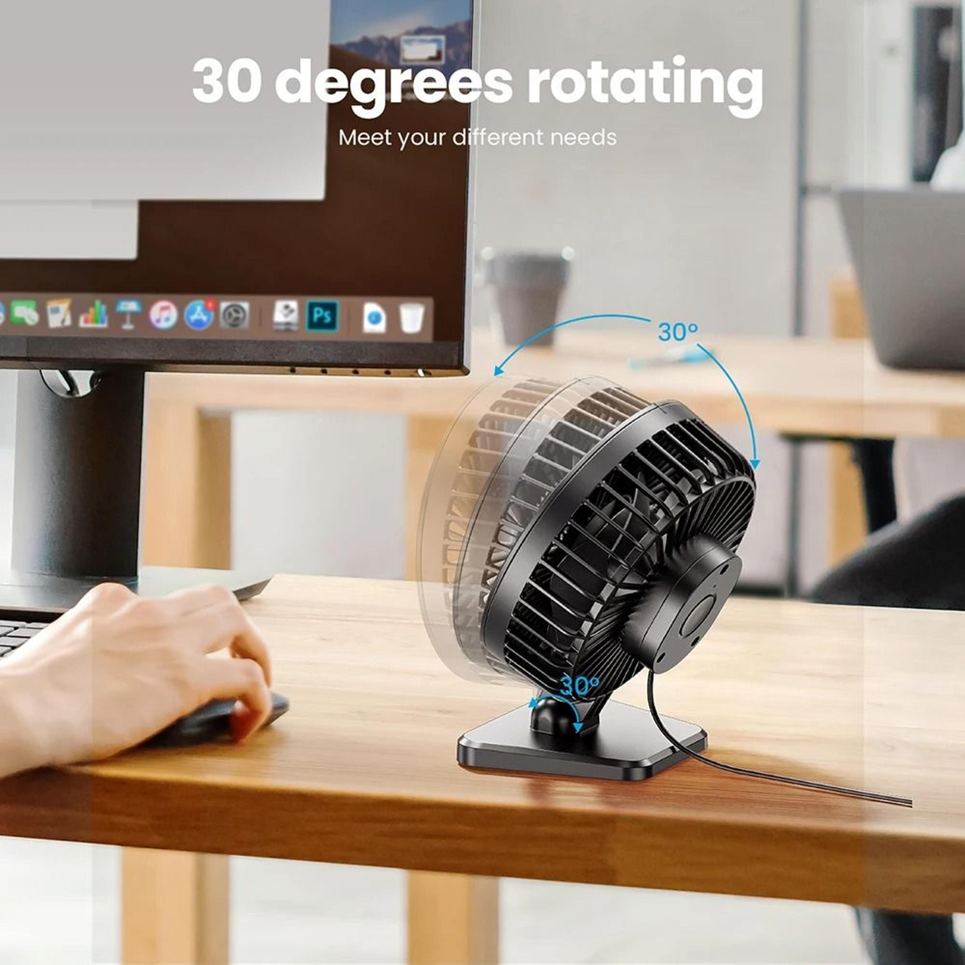 GAIATOP Mini USB Desktop Fan Portable Quiet Cooling Fan With Three Speed Adjustment 4