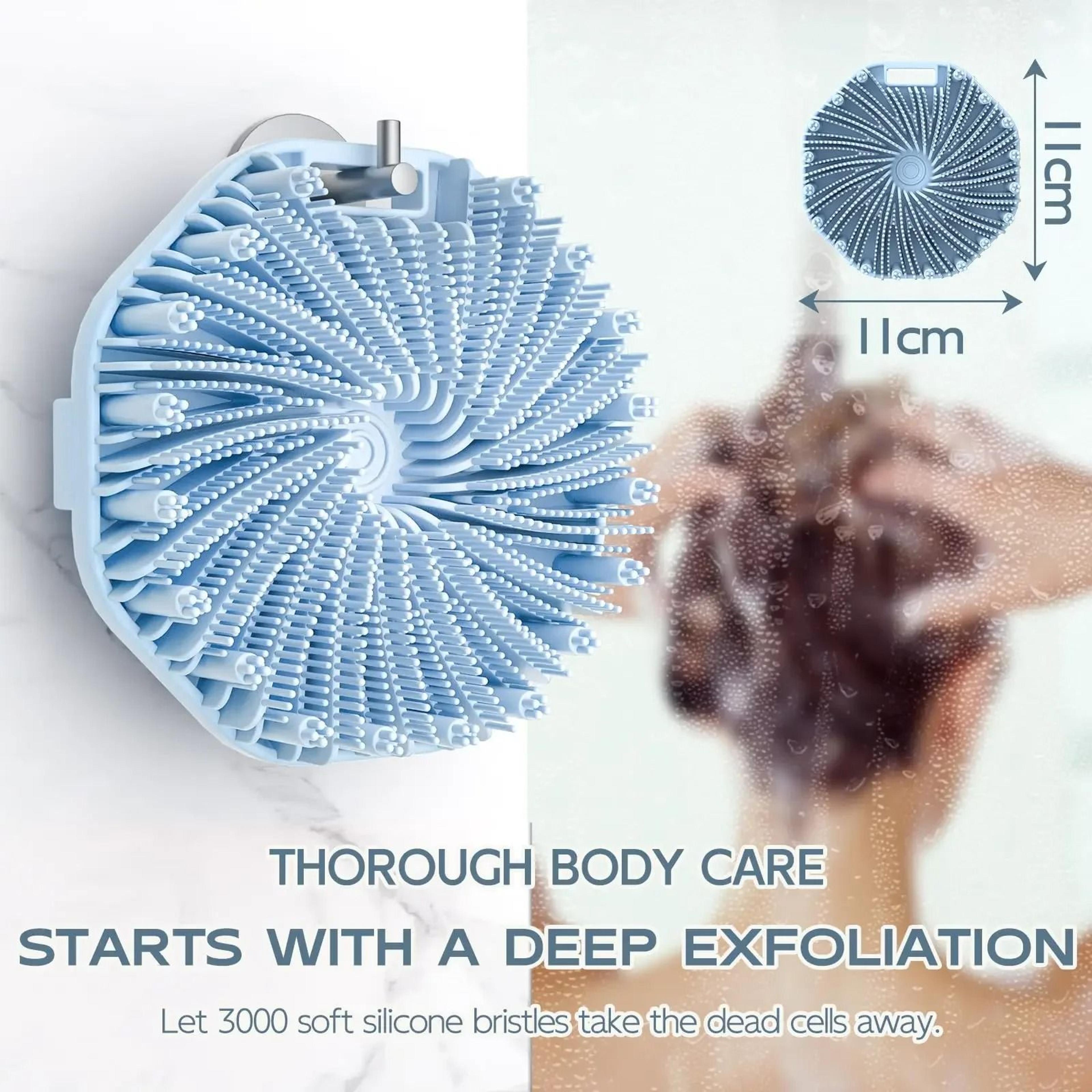 Silicone Body Scrubber Shower Brush With Non Slip Hand Strap 5