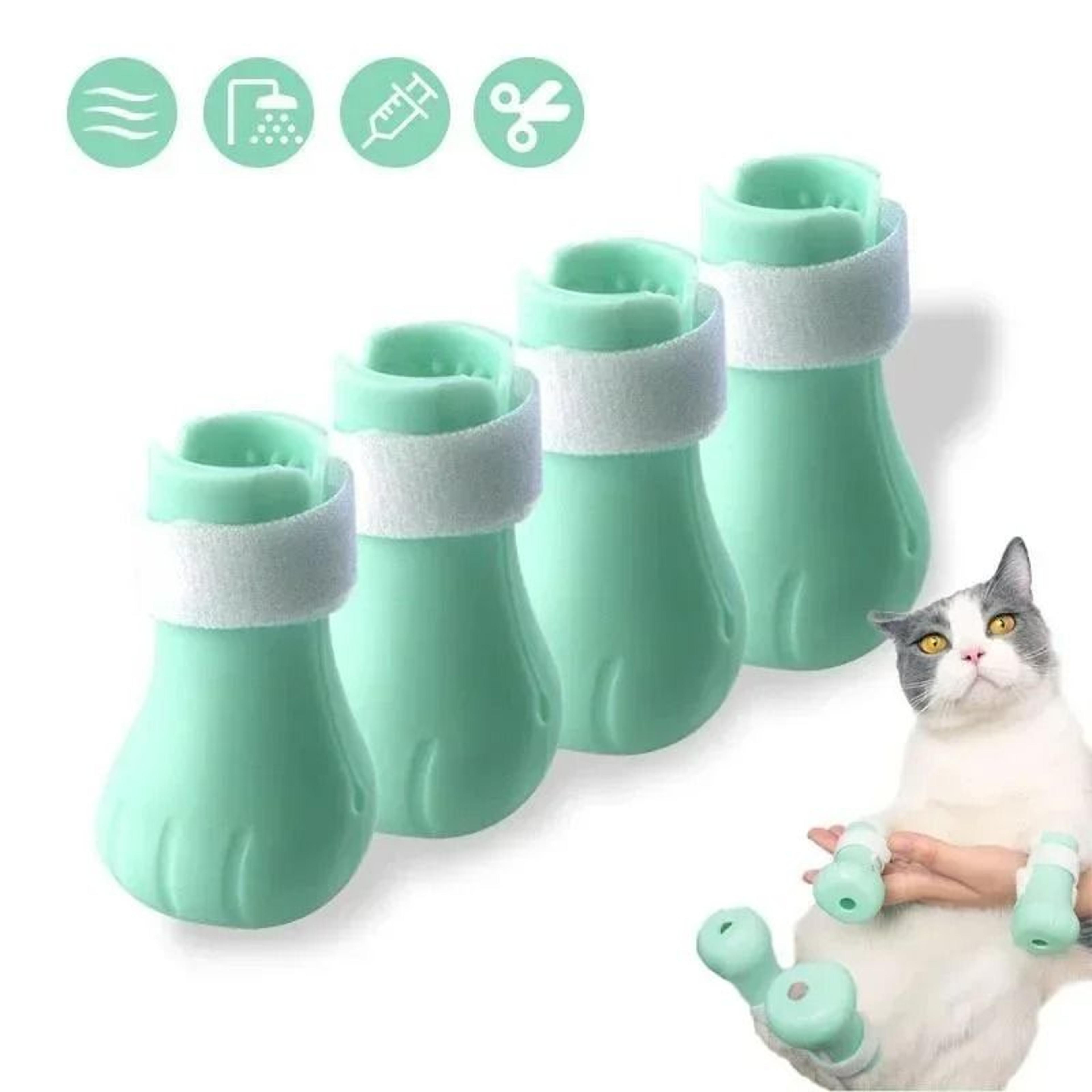 Adjustable Silicone Anti Scratch Cat Foot Shoes For Grooming And Bathing 1