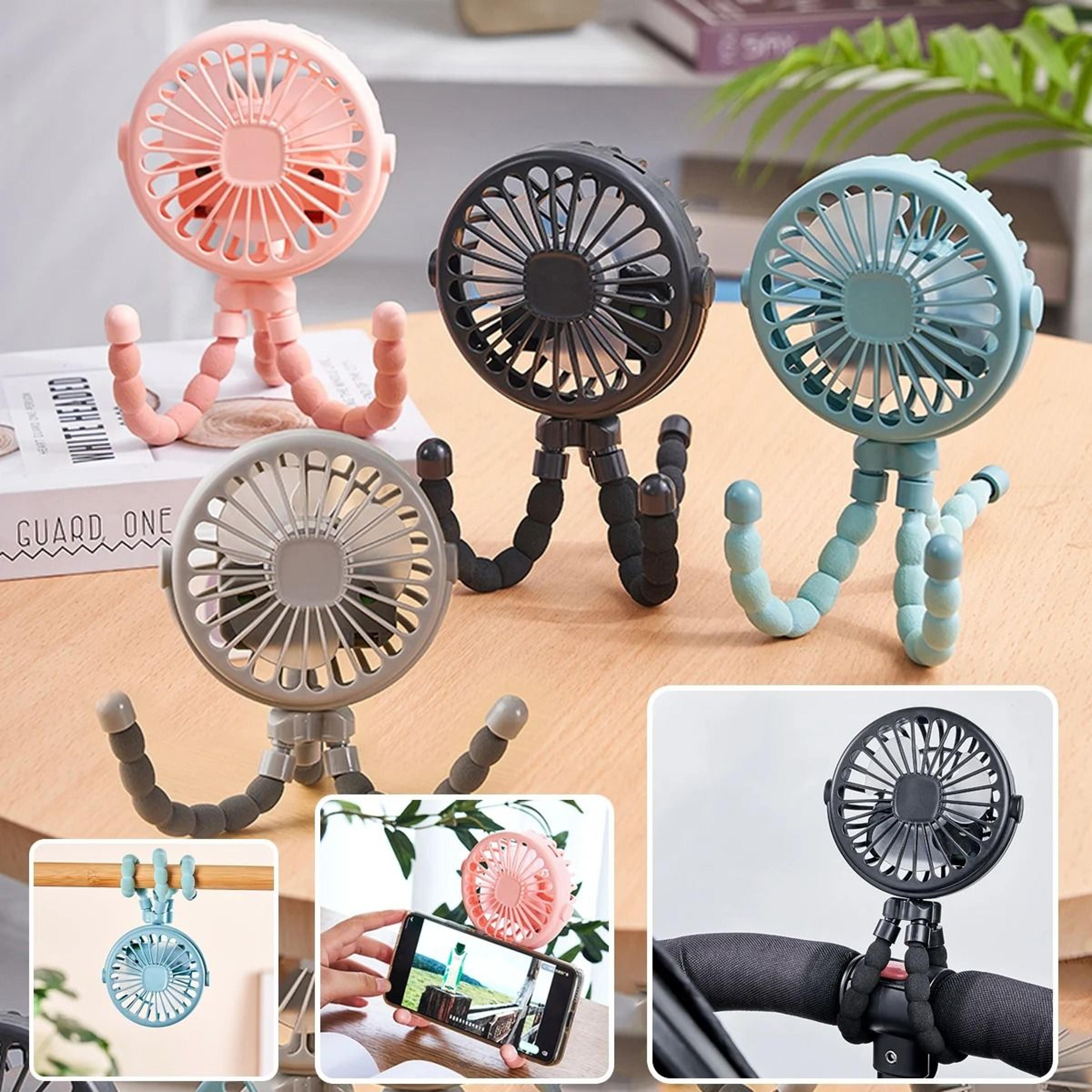 Octopus Shape Handheld Fan Standing Hanging And Winding Mini Fan 0