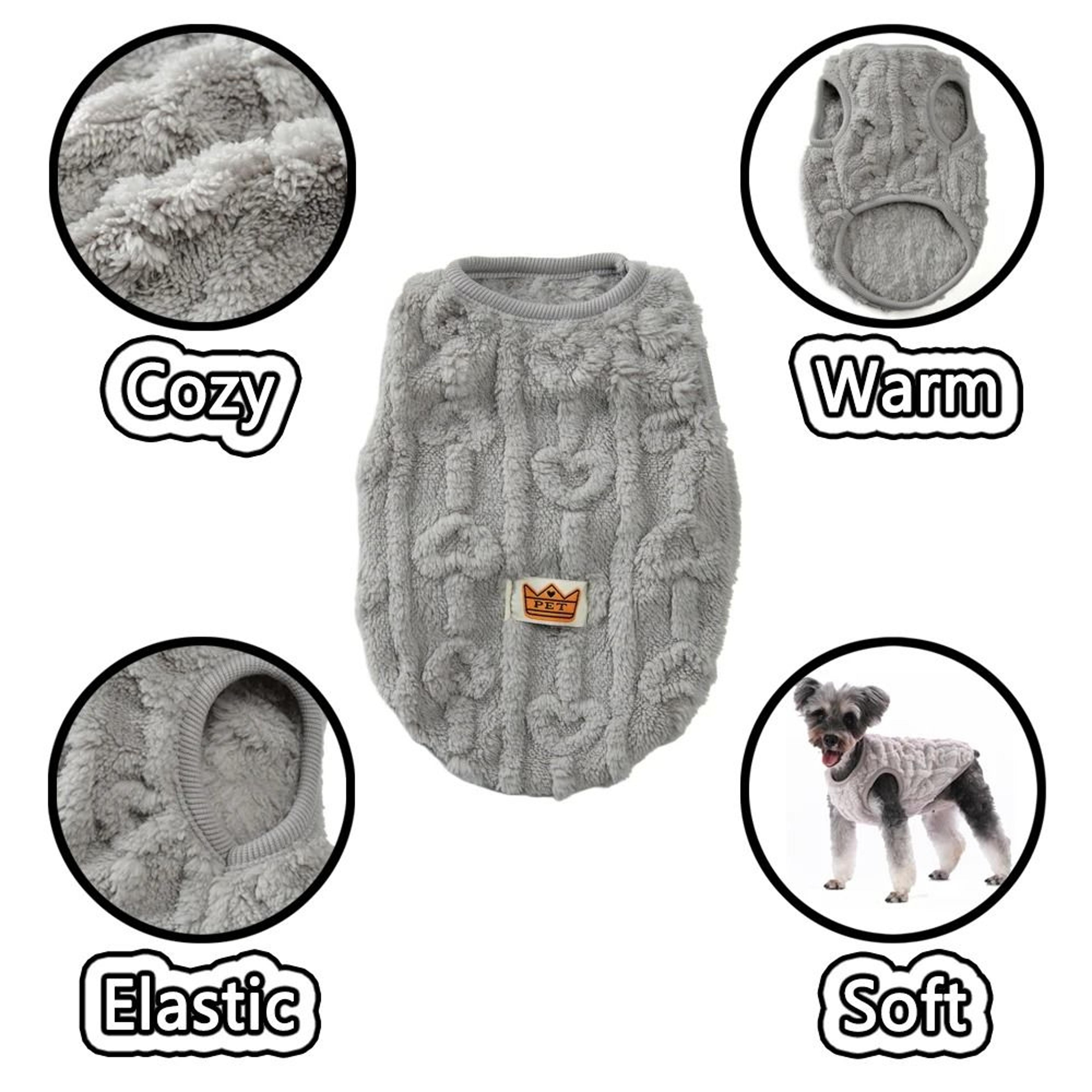 Fleece Warm Dog Vest Soft Cozy Sleeveless Winter Pet Overall 1