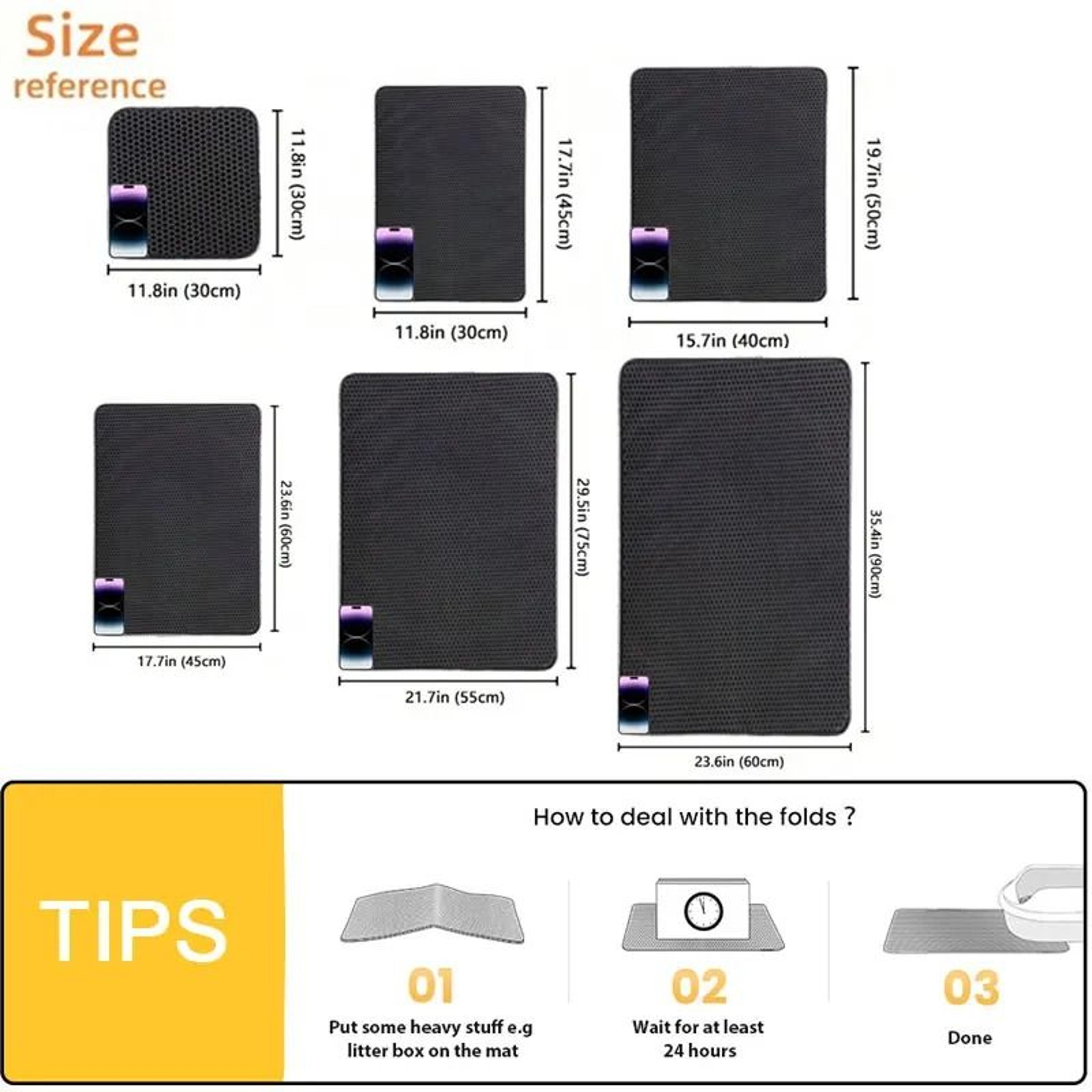 Pet Cat Litter Mat Double Layer Waterproof Litter Trapping Pad 4