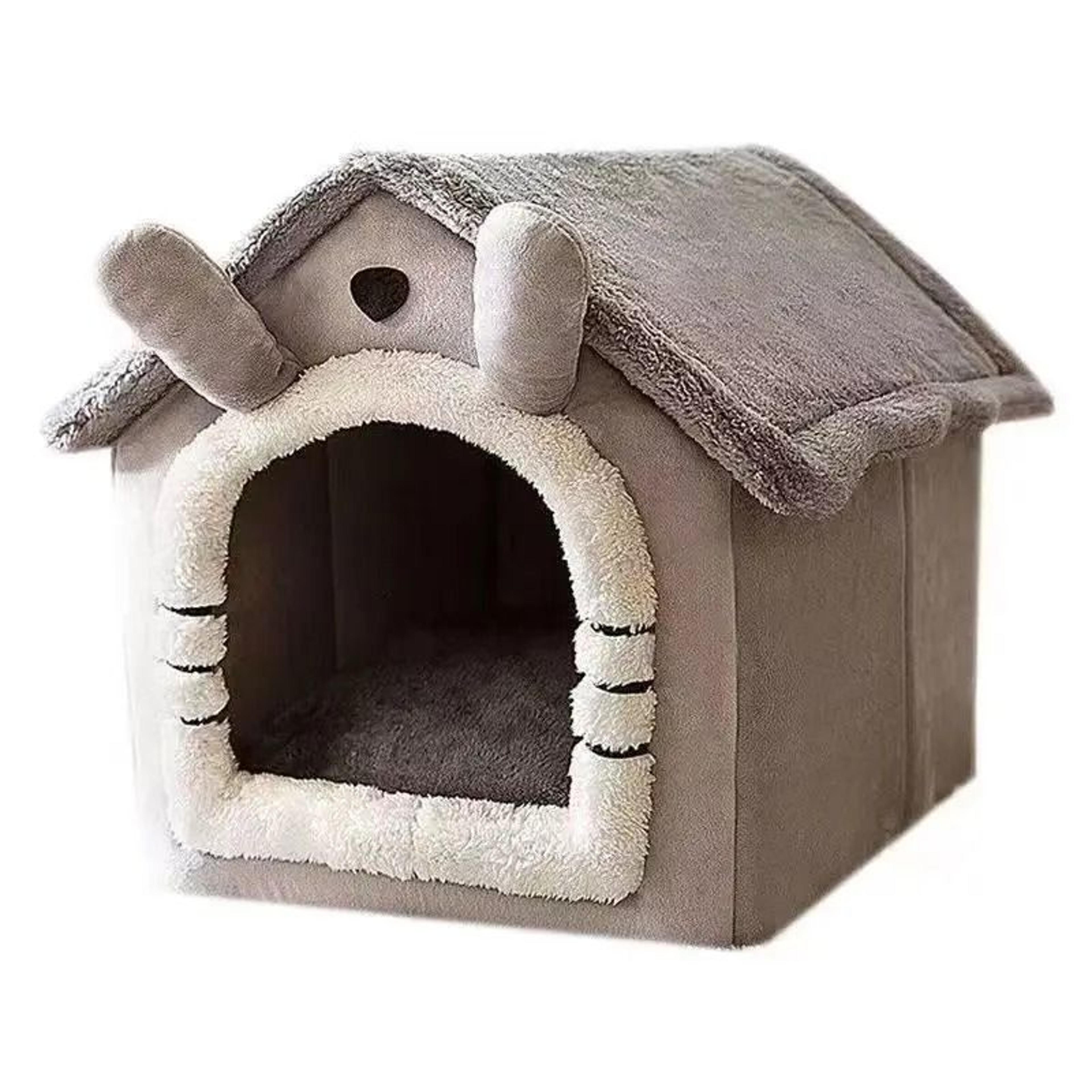 Indoor Warm Dog House Soft Pet Bed Tent With Removable Cushion 5