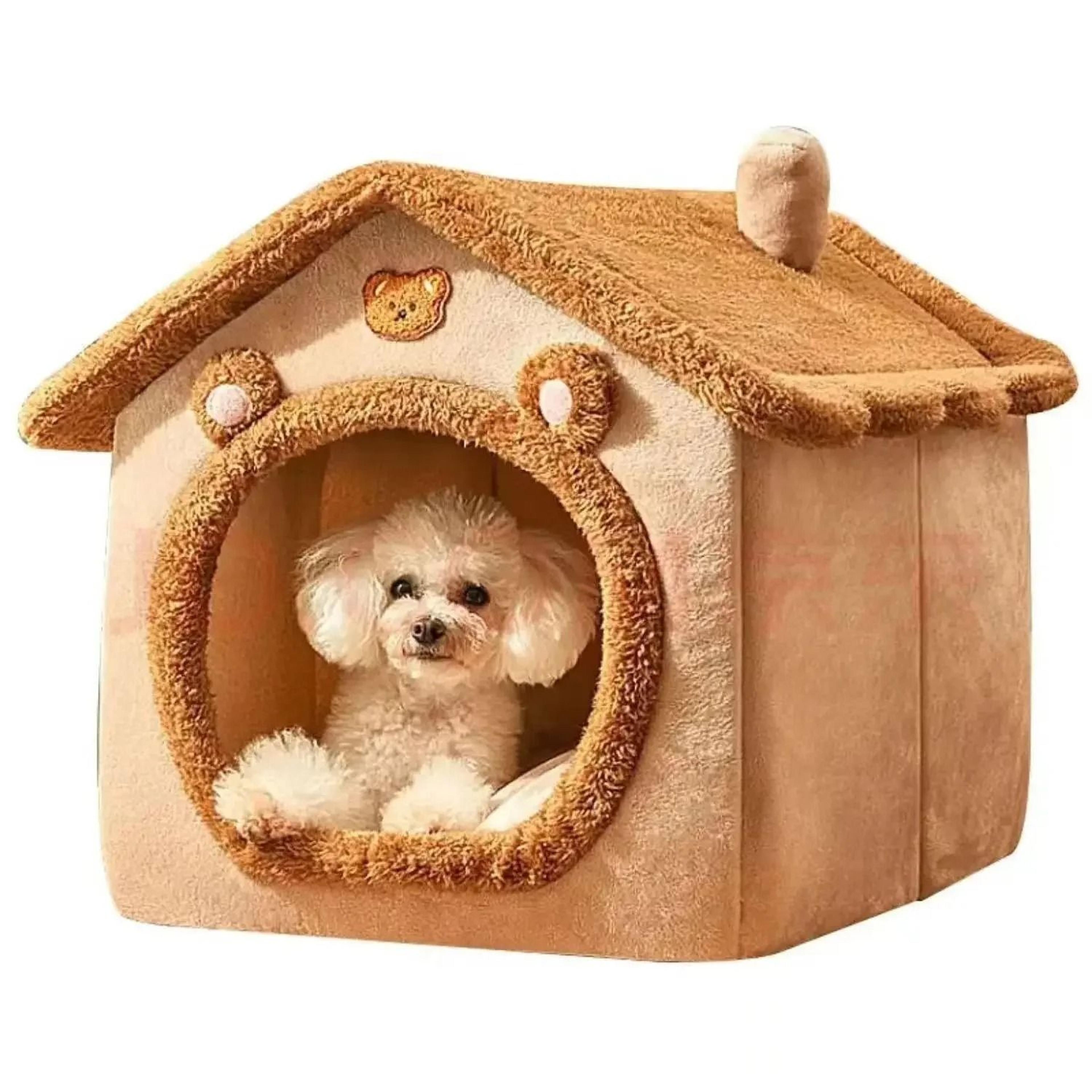 Indoor Warm Dog House Soft Pet Bed Tent With Removable Cushion 6