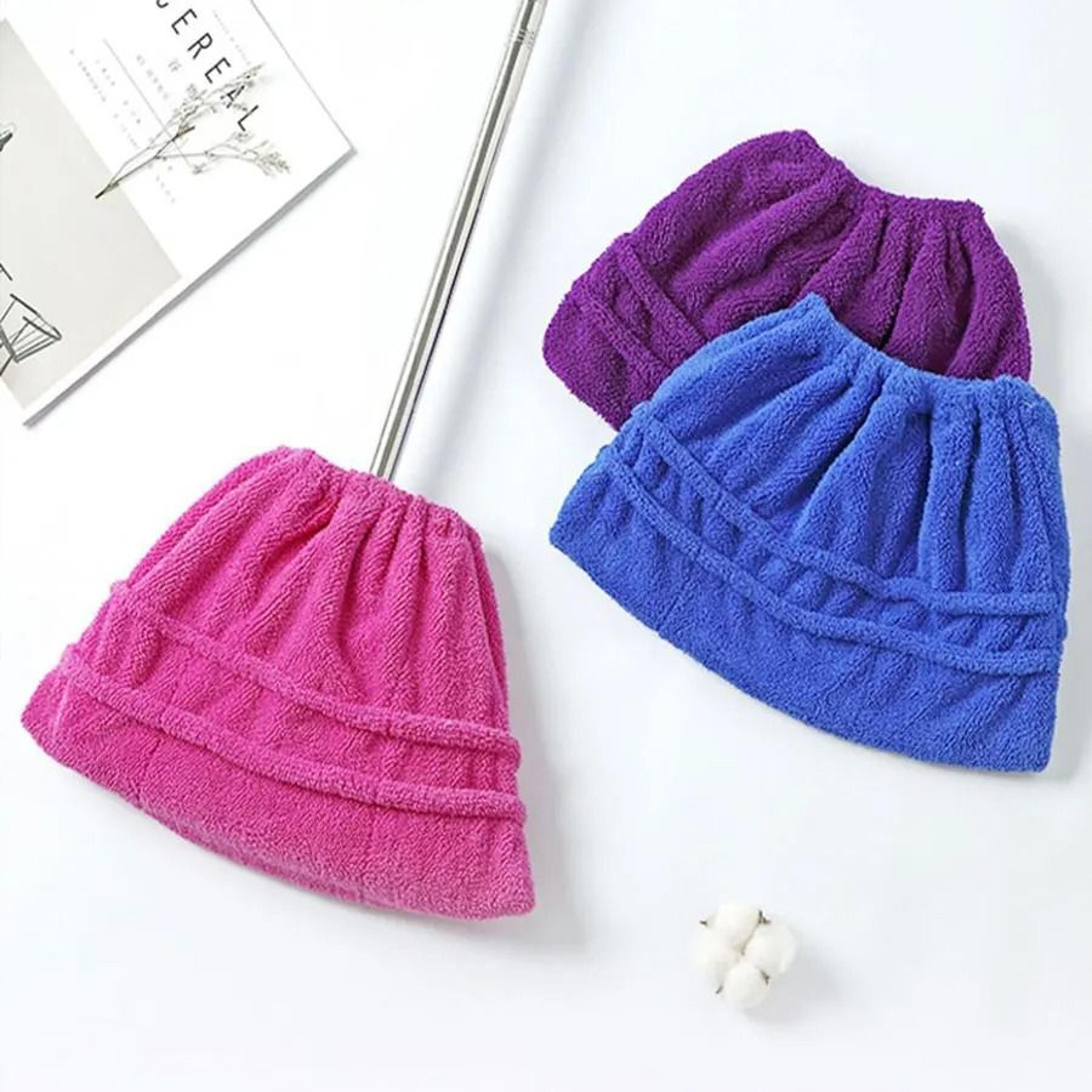 Multifunctional Coral Fleece Broom Cloth Cover Reusable Mop Pad 0