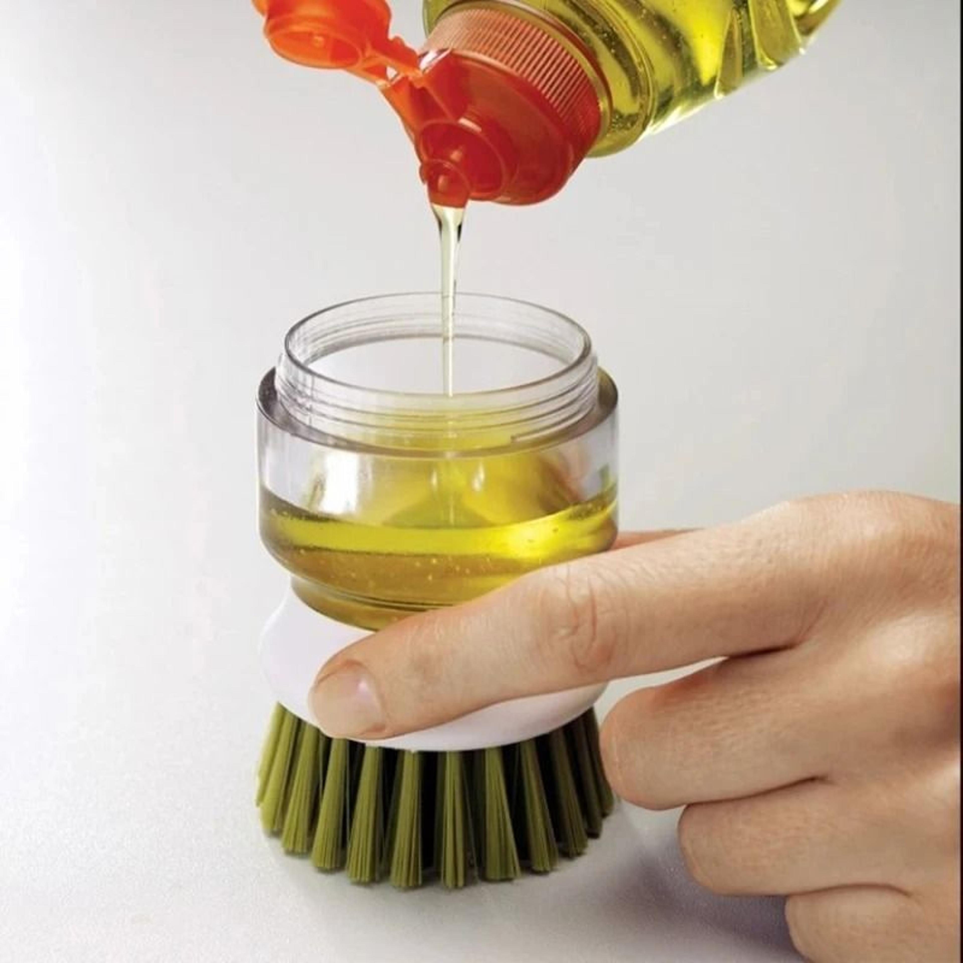 Dish Brush With Soap Dispenser Multi Use Kitchen Scrub Brush 3