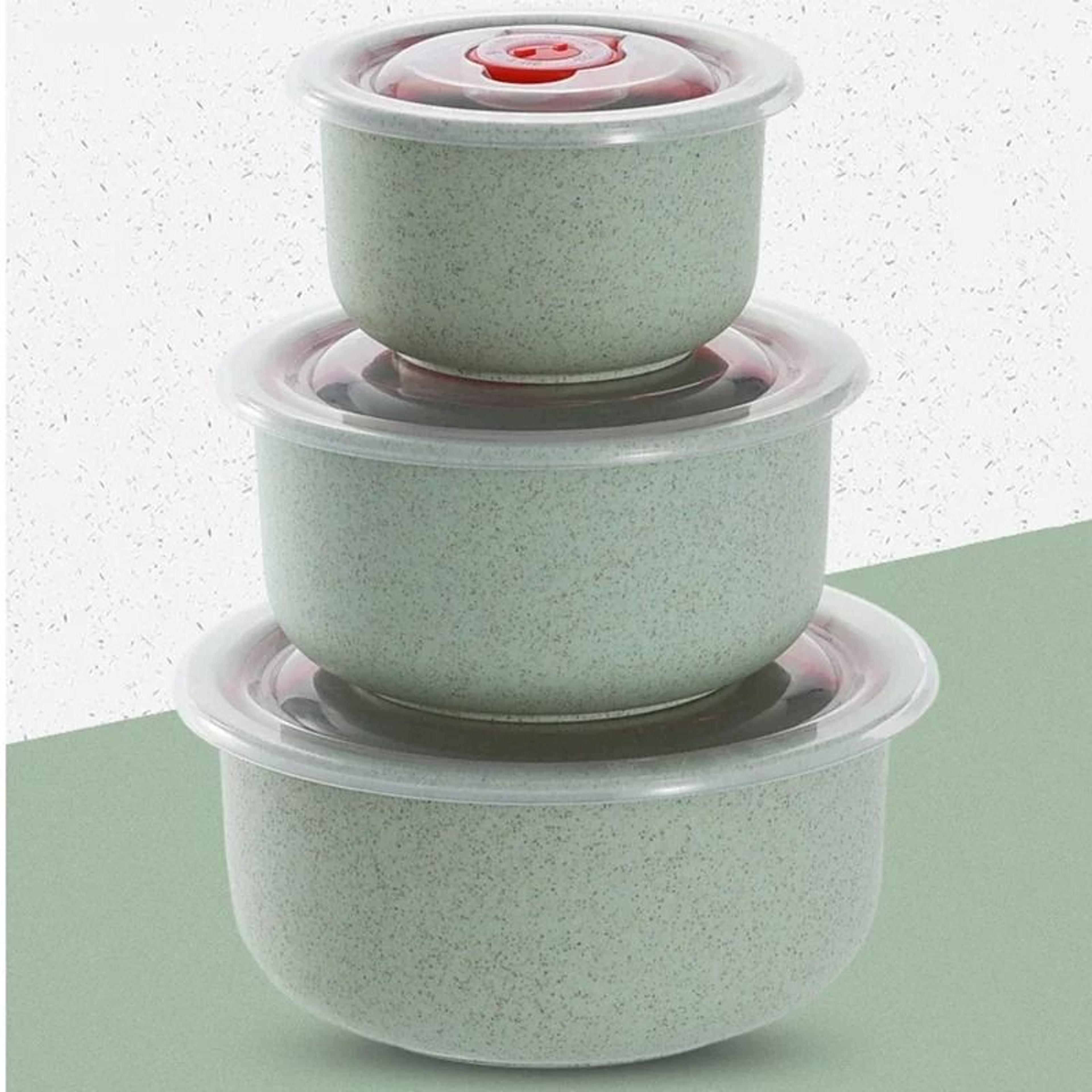 Wheat Straw Fresh Keeping Bowl Set With Lids Microwave Safe Round Storage Containers 7