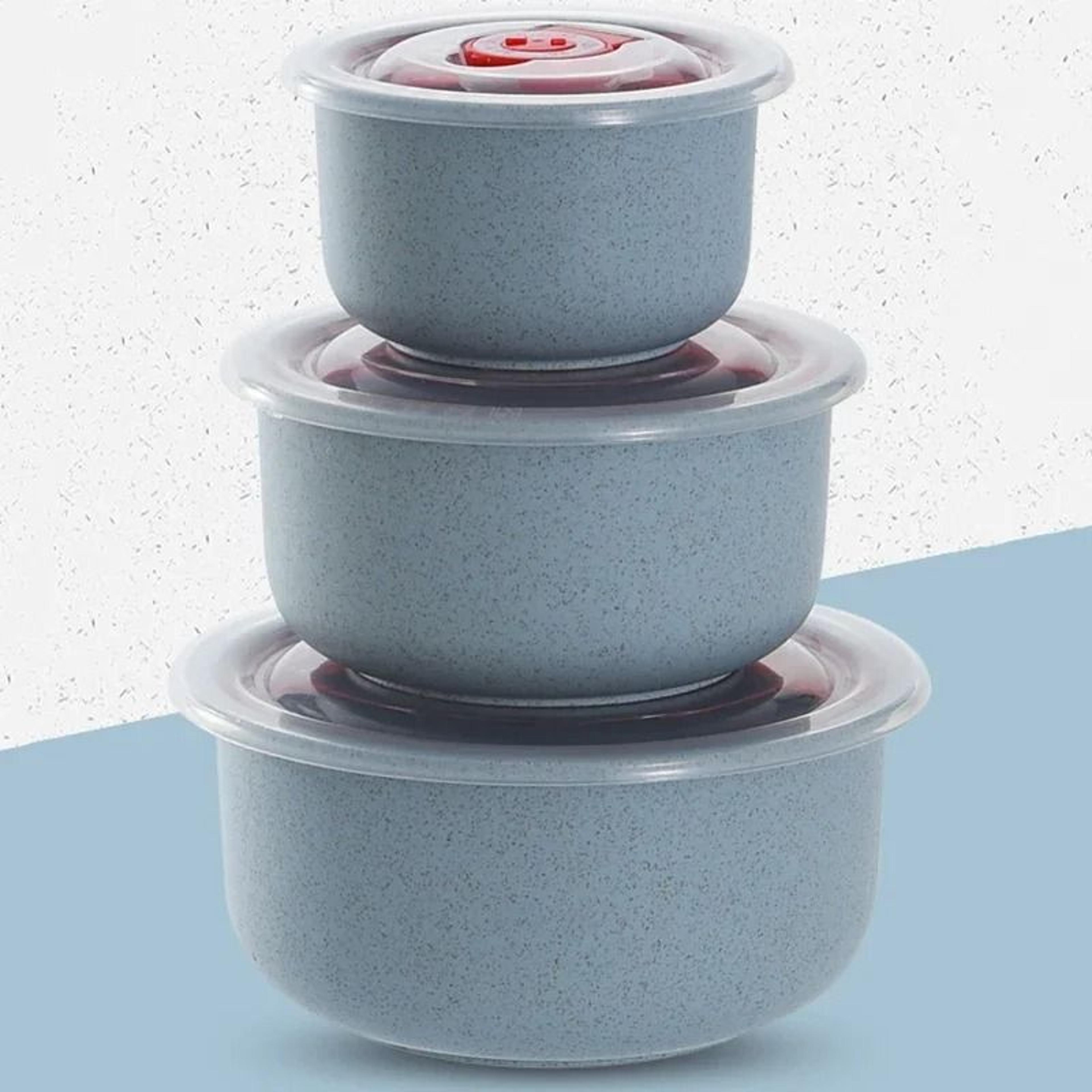 Wheat Straw Fresh Keeping Bowl Set With Lids Microwave Safe Round Storage Containers 8