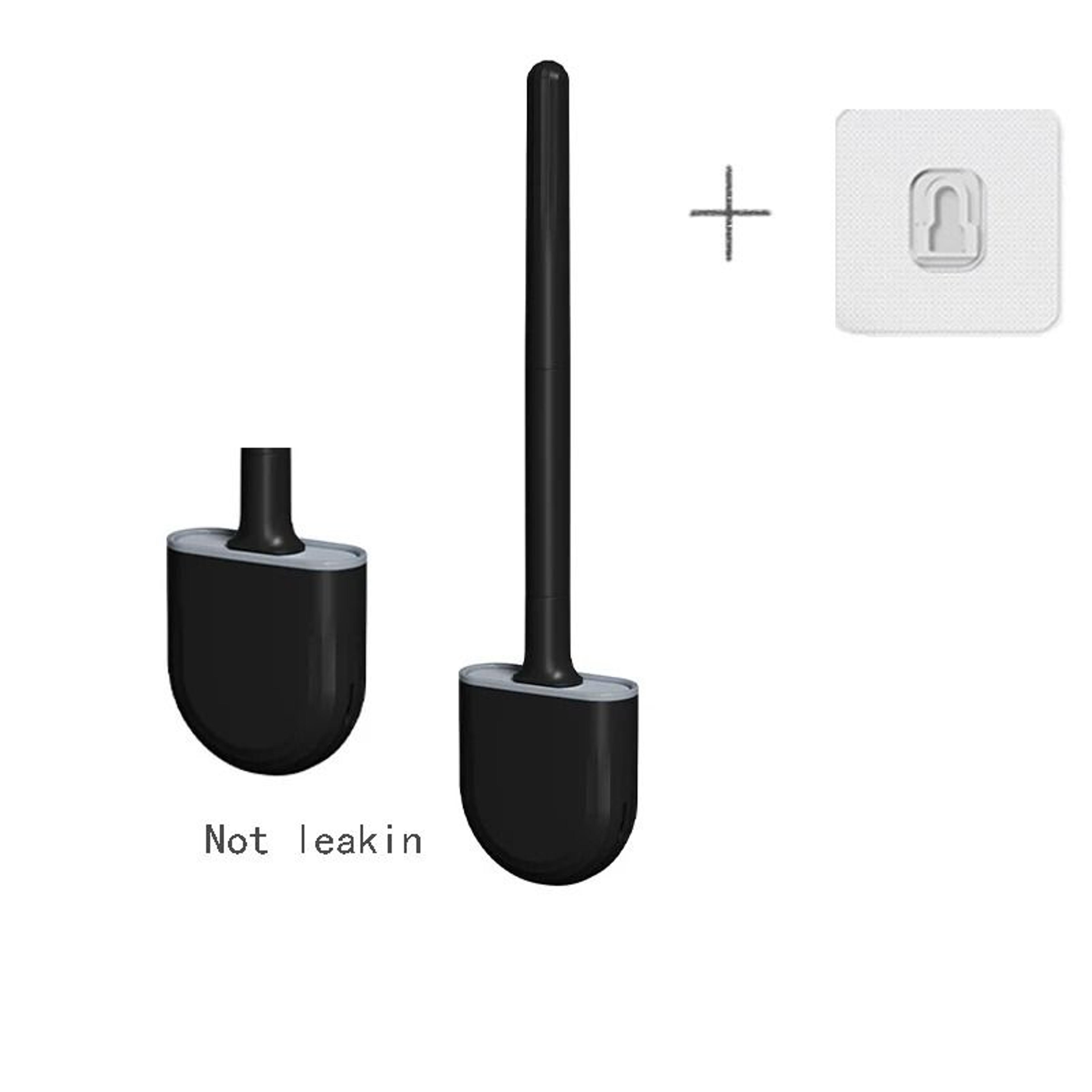 Wall Hanging Toilet Brush With Holder Long Handled Silicone Cleaning Brush 11
