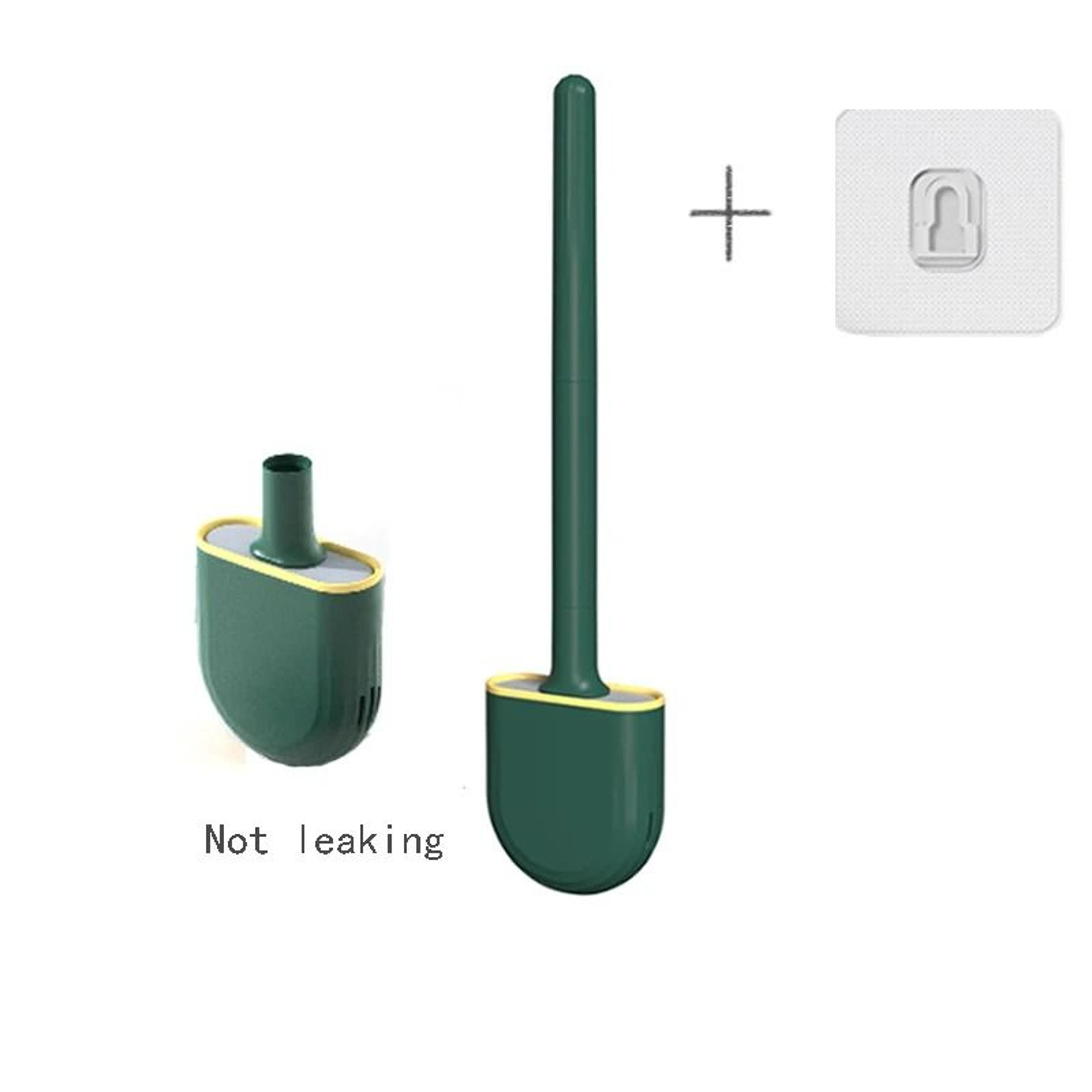 Wall Hanging Toilet Brush With Holder Long Handled Silicone Cleaning Brush 13