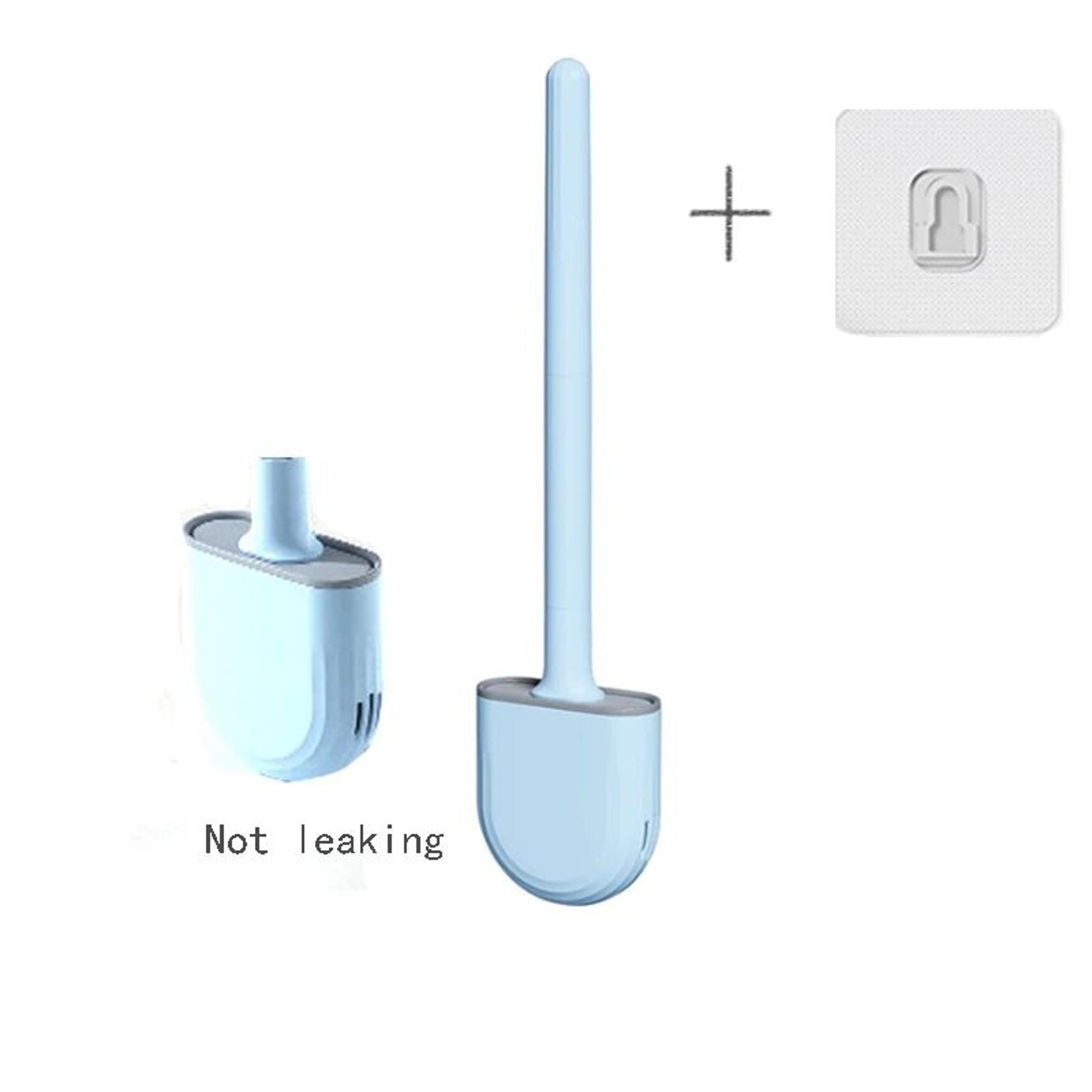 Wall Hanging Toilet Brush With Holder Long Handled Silicone Cleaning Brush 6