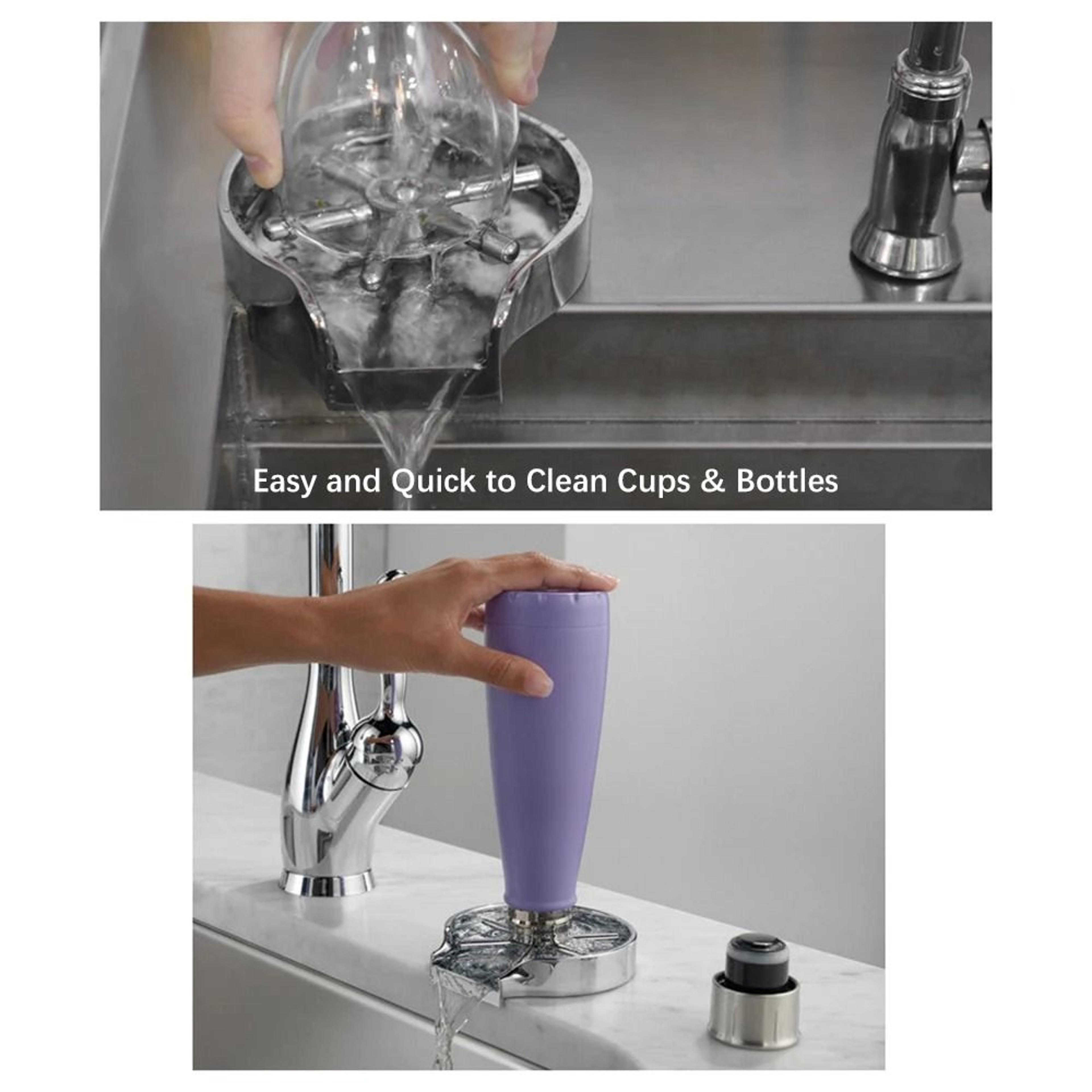 Glass Rinser For Kitchen Sink Bottle Washer Stainless Steel Sink Attachment 1