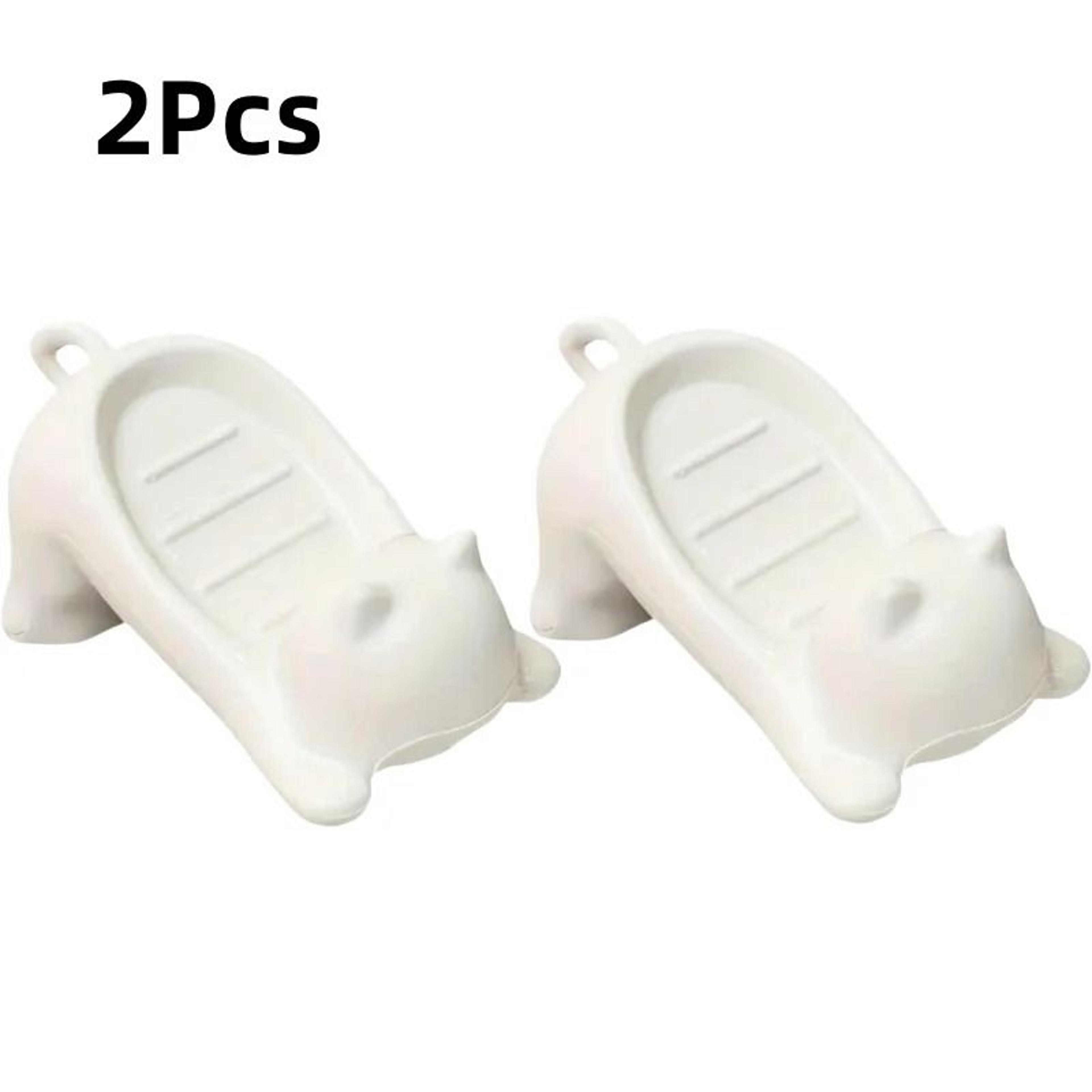 Cute Cartoon Cat Soap Dish With Drainage Plastic Holder 8