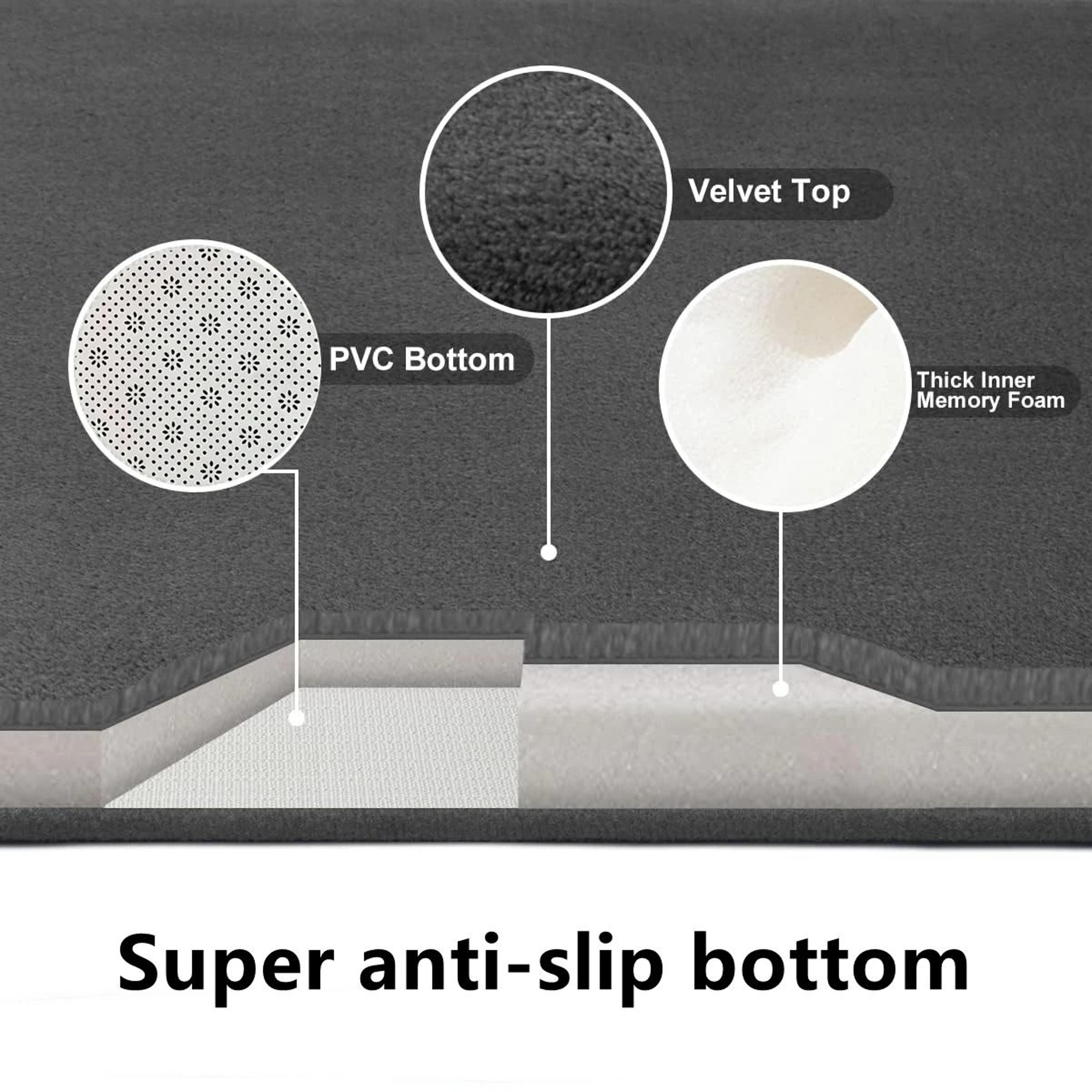Bath Mat Anti Slip Bathroom Mat Claw Pattern Absorbent Floor Carpet 1