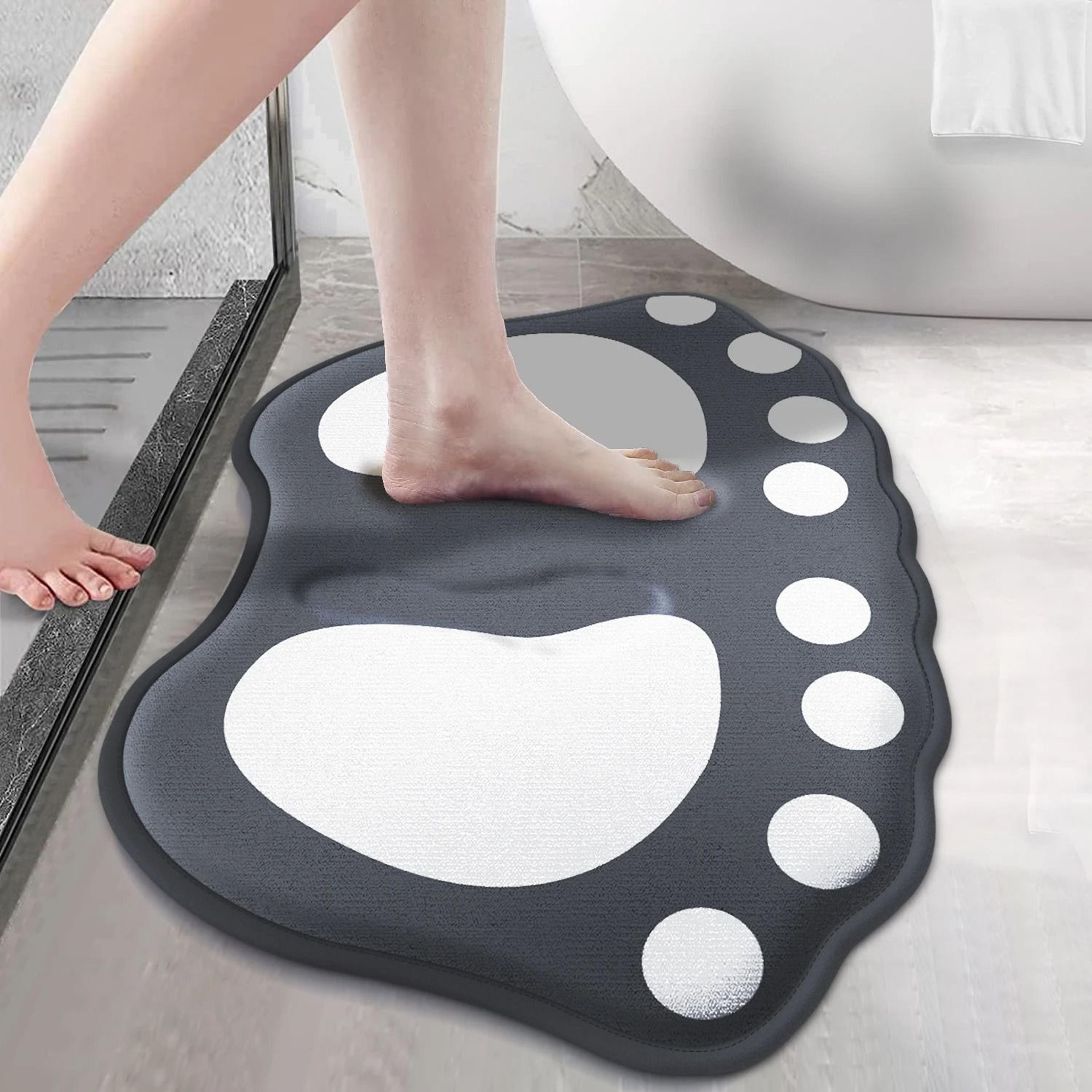 Bath Mat Anti Slip Bathroom Mat Claw Pattern Absorbent Floor Carpet 6