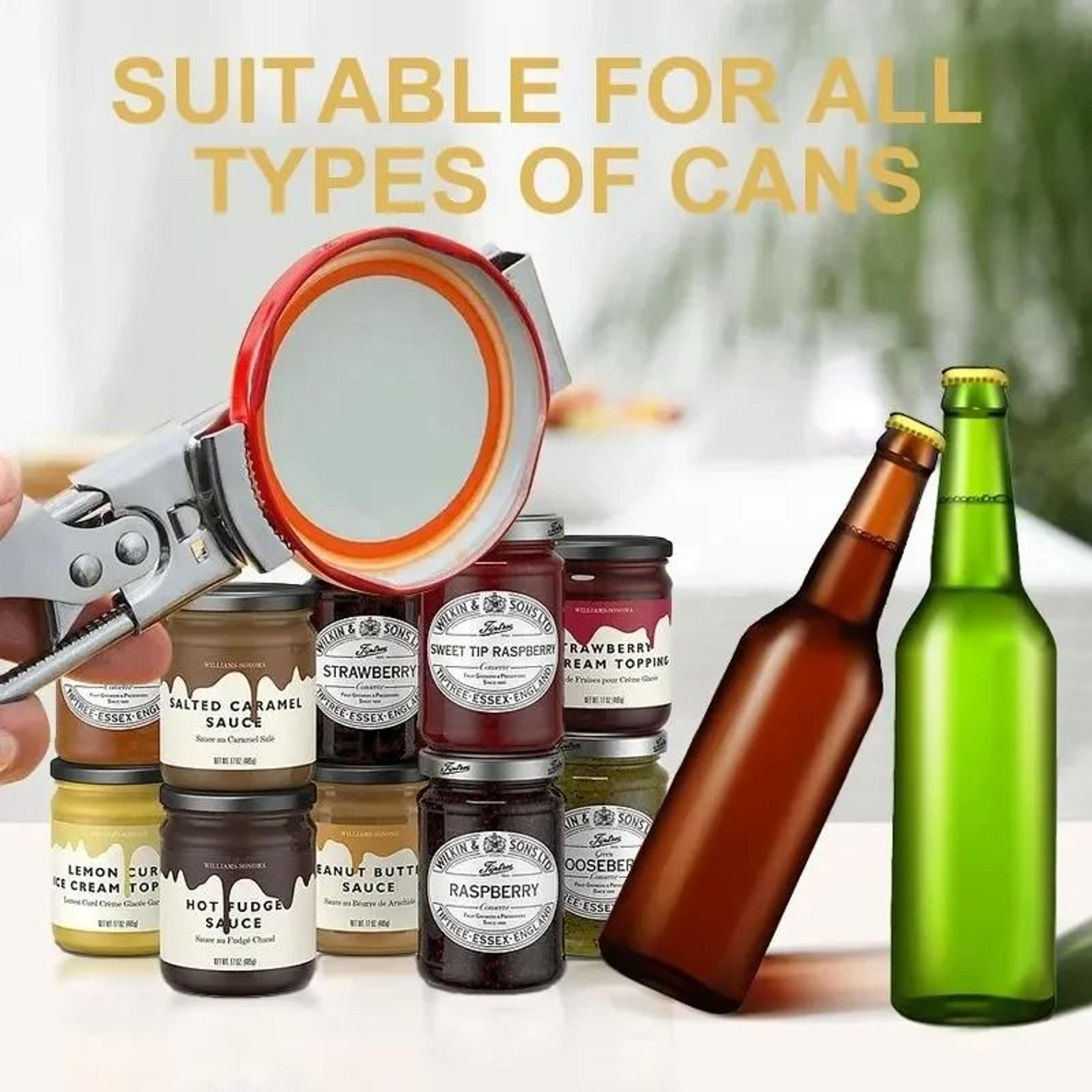 Non Slip Stainless Steel Can Opener Adjustable Bottle Opener 1