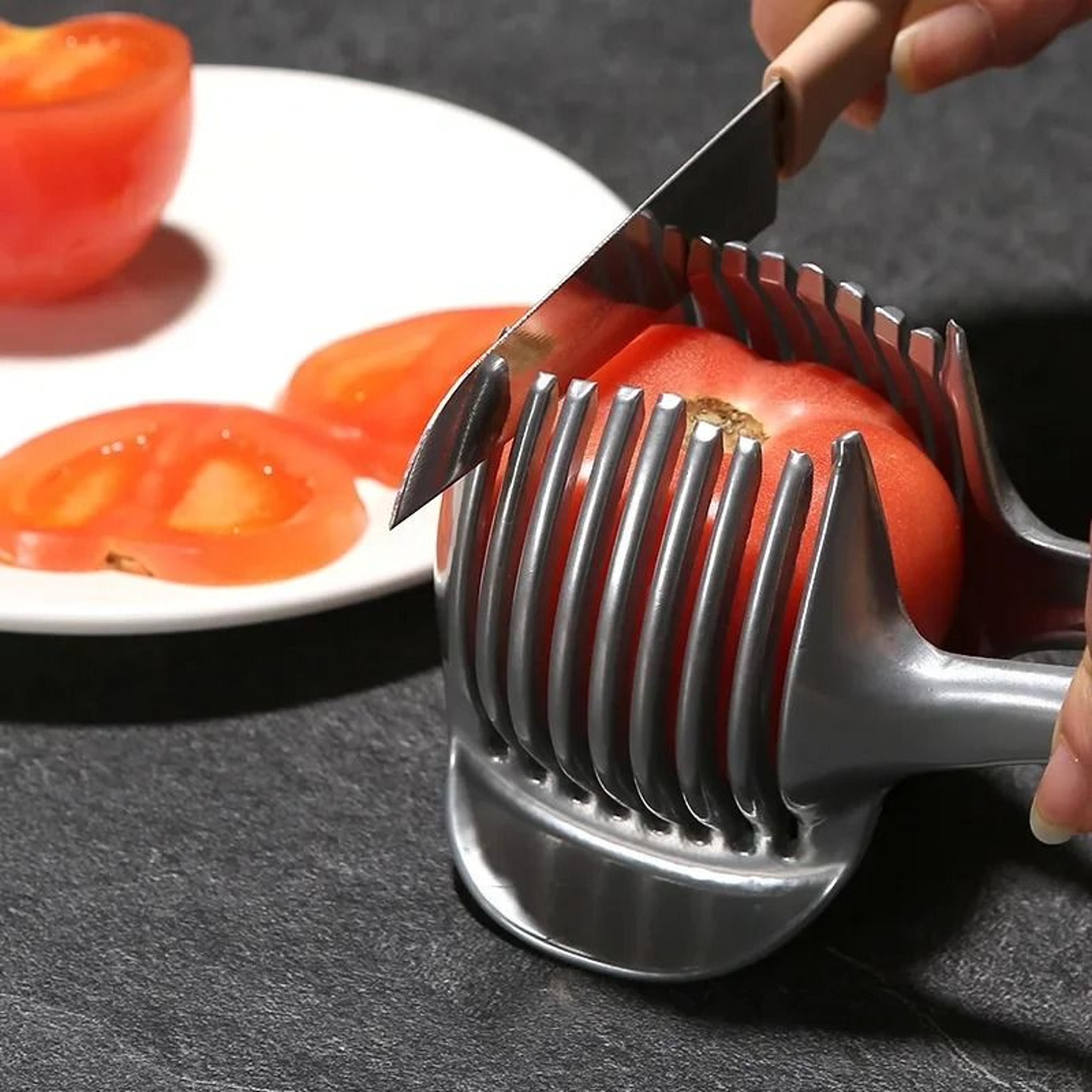 Stainless Steel Handheld Fruit Slicer Multi Function Cutter For Orange Lemon And Tomato 4