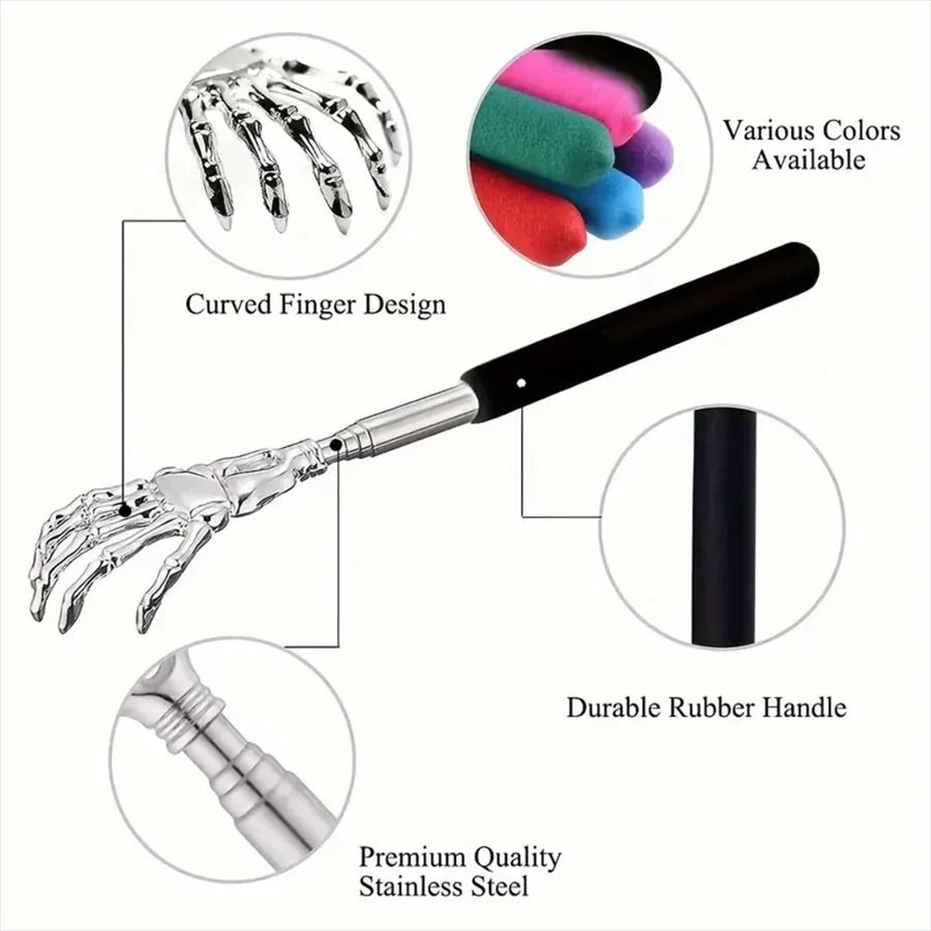 Telescopic Stainless Steel Back Scratcher Extendable Portable Arm And Back Itch Relief Tool For Men 3