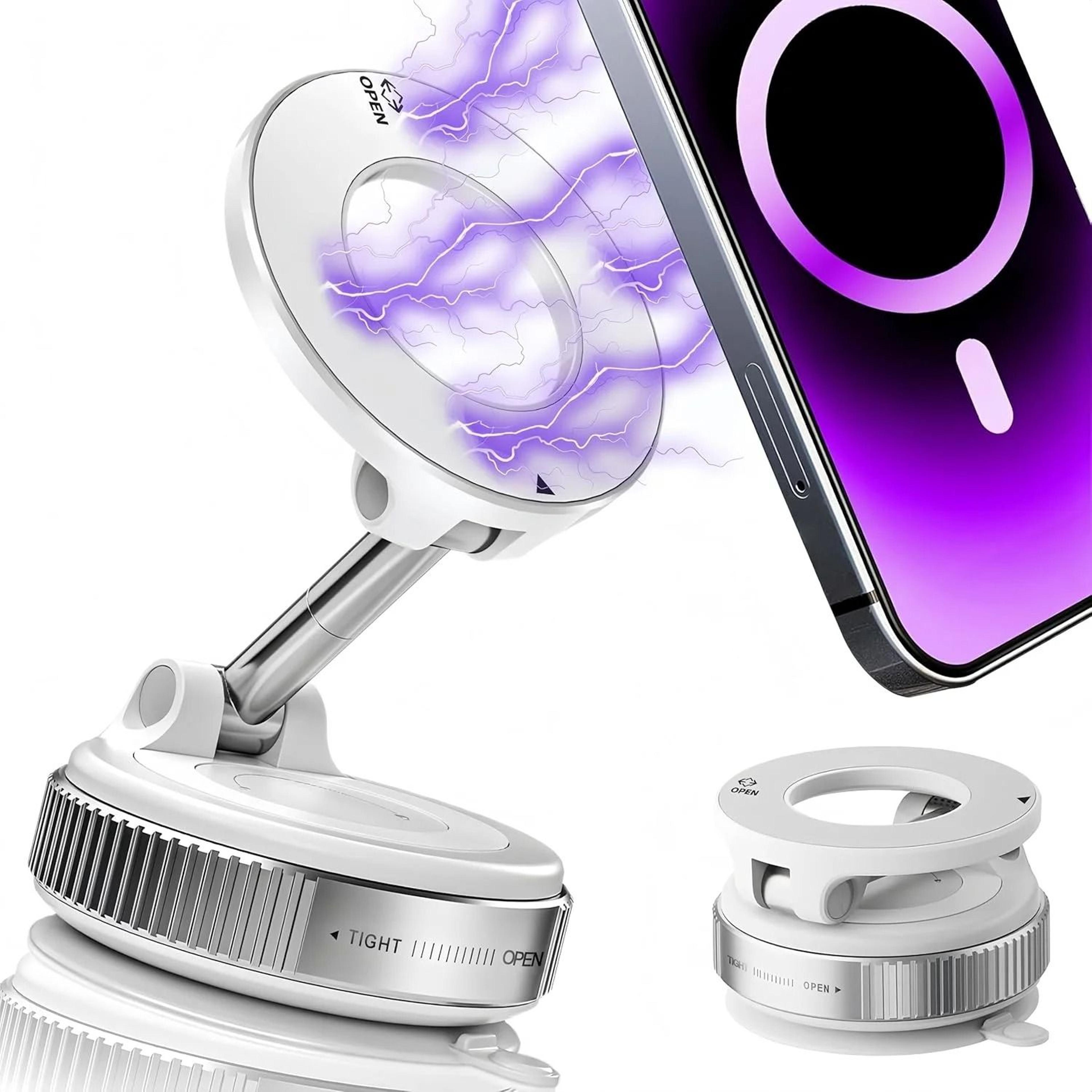 Vacuum Magnetic Phone Holder With Adjustable Foldable Magsafe Suction Design 14
