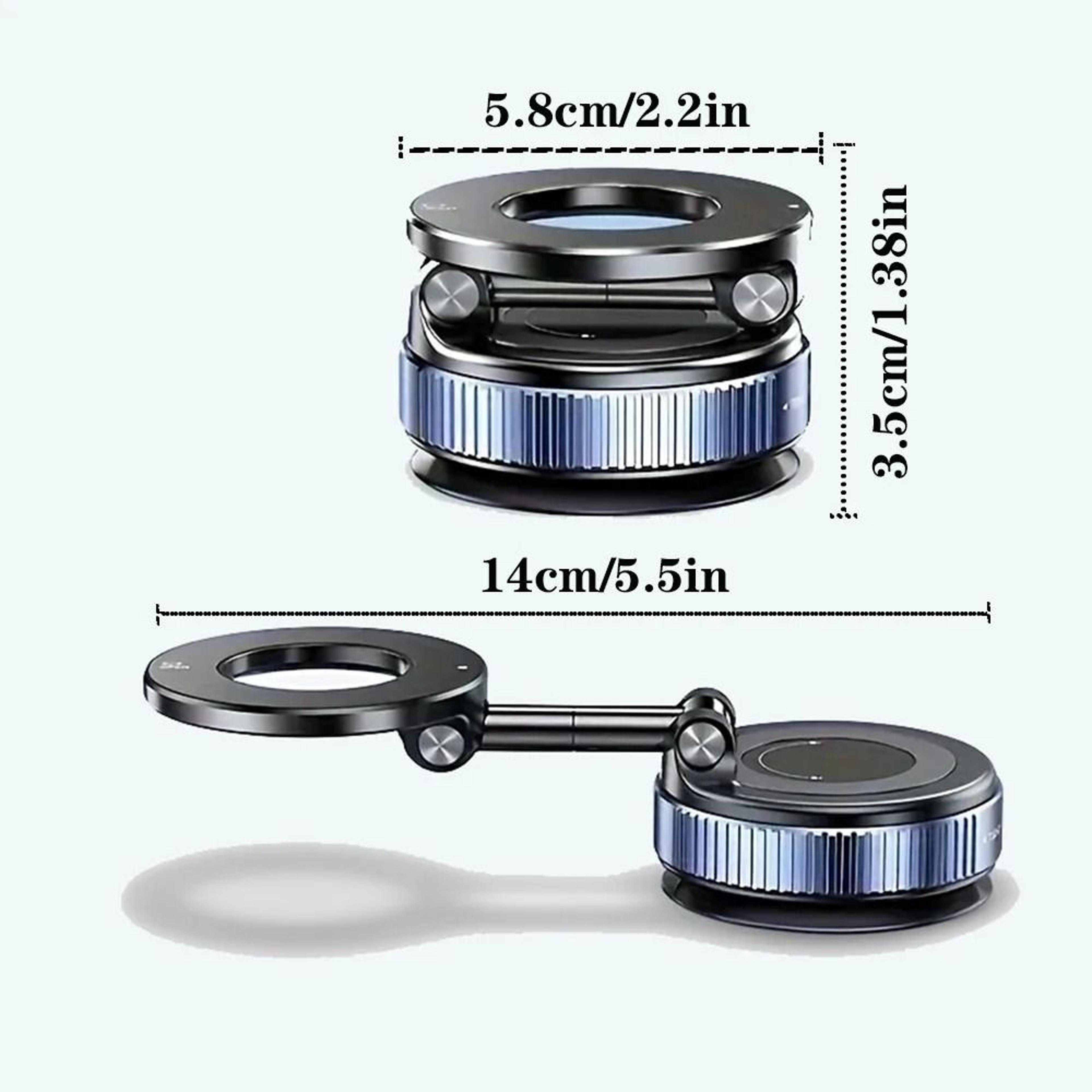 Magnetic Suction Cup Phone Mount With Foldable Design And 360 Degree Rotation For Hands Free Use In 1