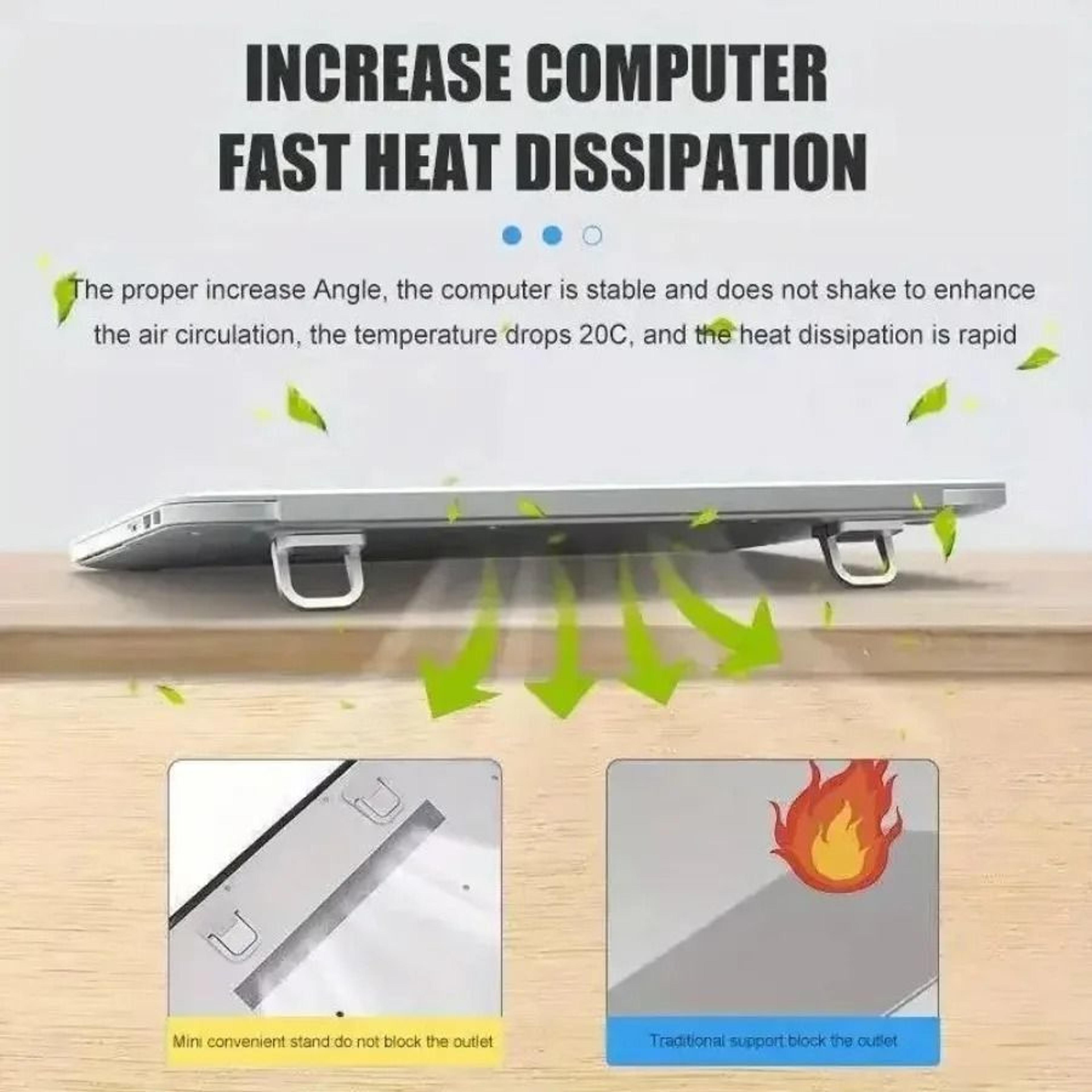 Portable Aluminum Laptop And Keyboard Riser Set For Better Typing Comfort And Improved Airflow 4