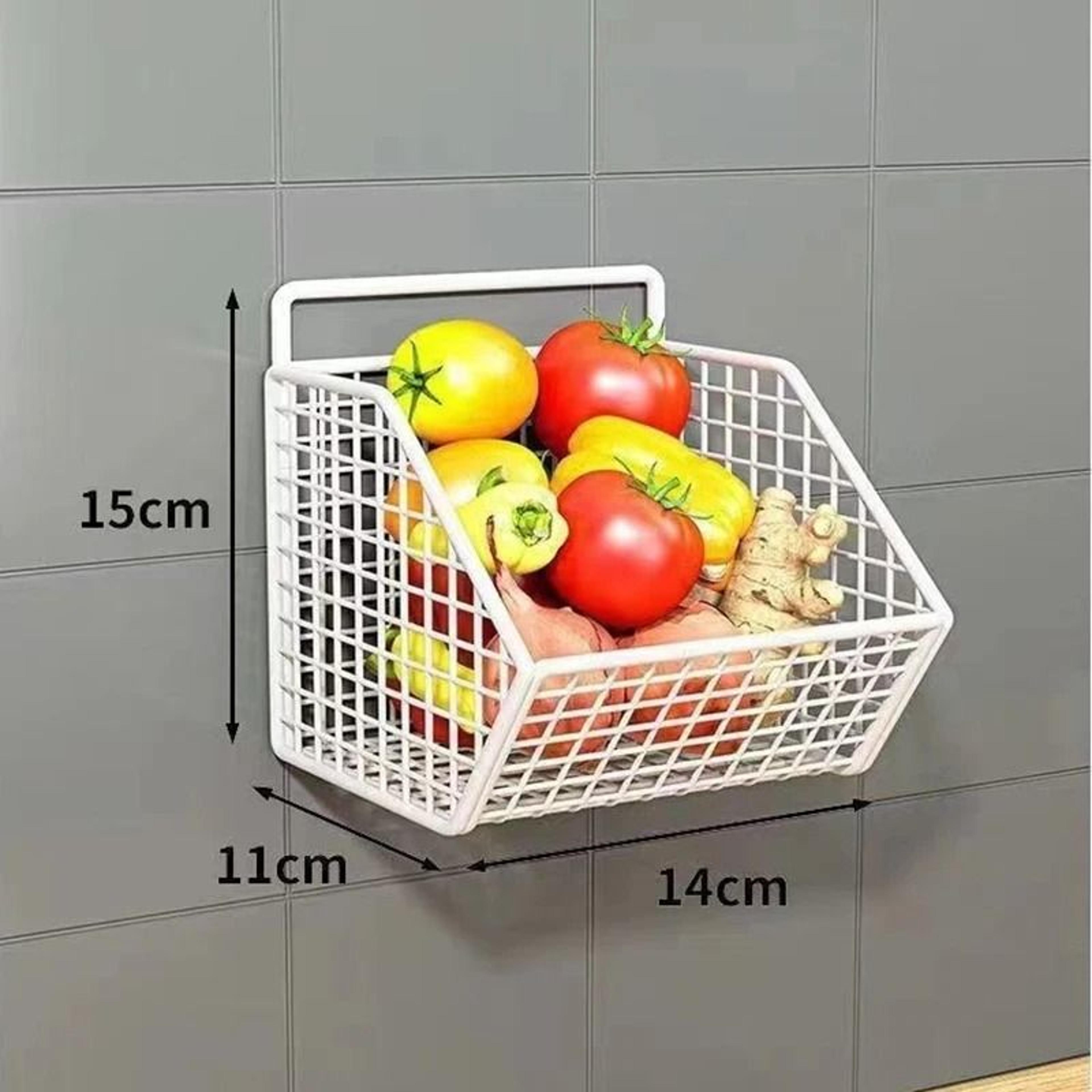 Wall Mounted Kitchen Storage Basket For Vegetables And Fruits 5