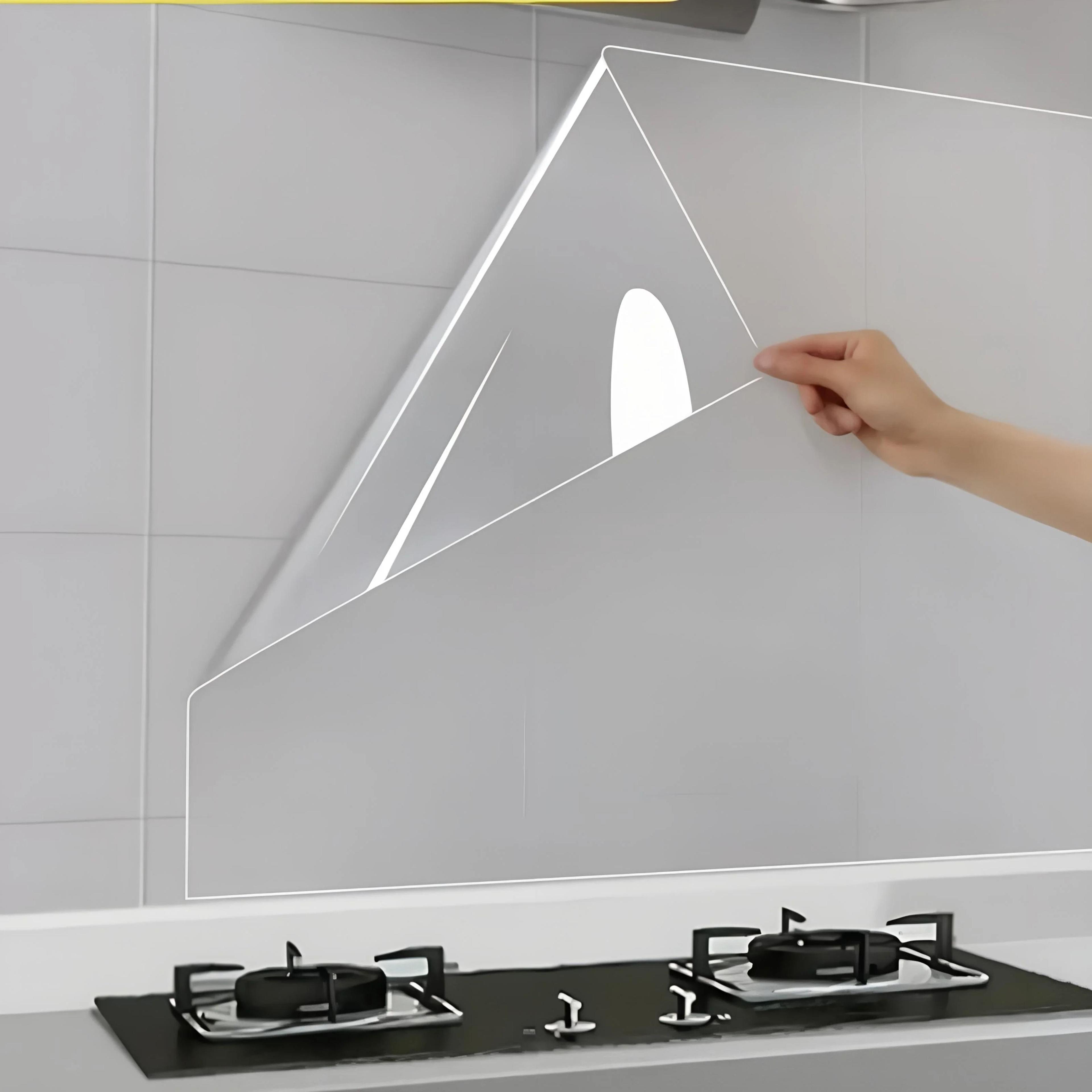 transparent waterproof oil proof kitchen wallpaper heat resistant stove sticker