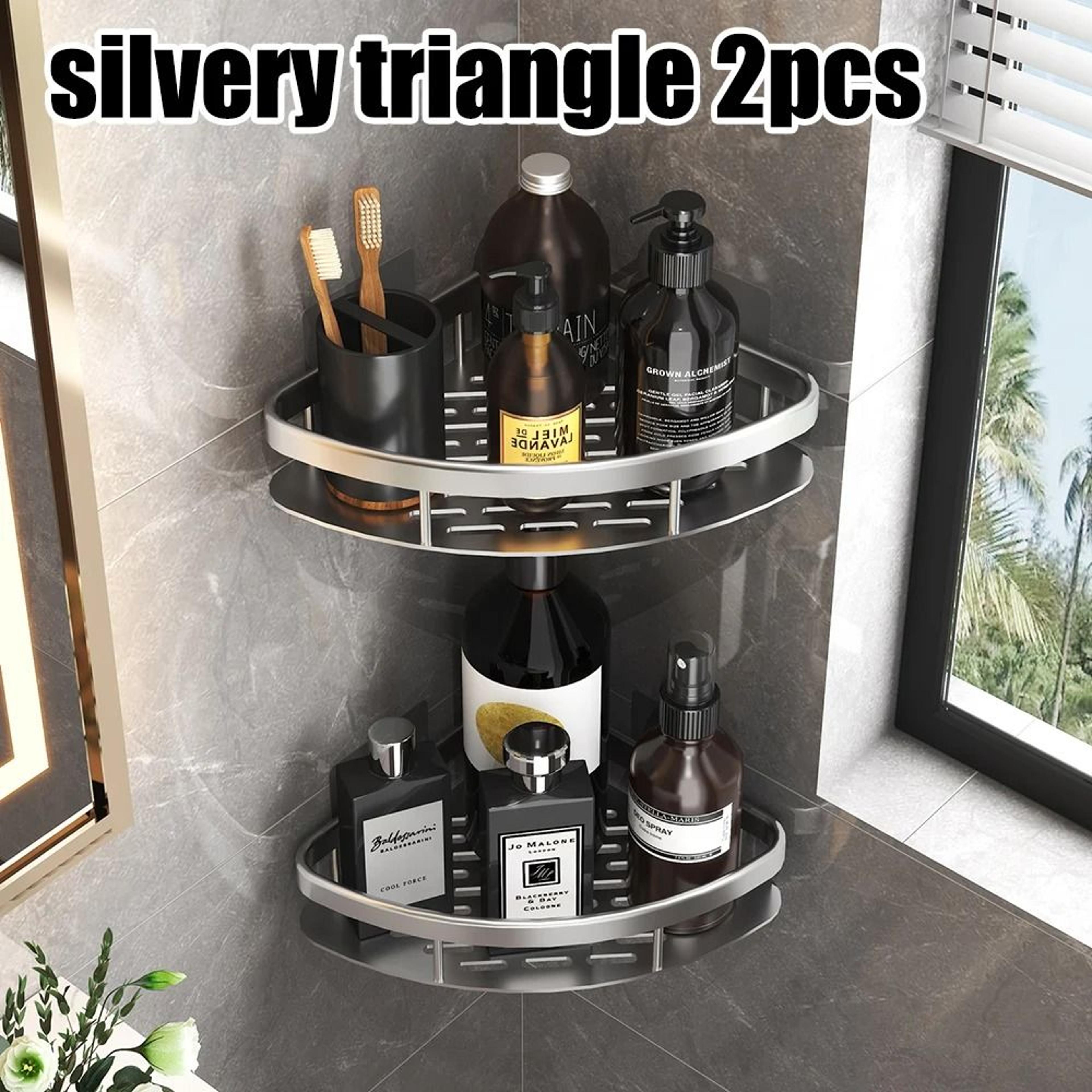 Bathroom Shelf Wall Mounted Towel Rack And Shower Storage Organizer 9