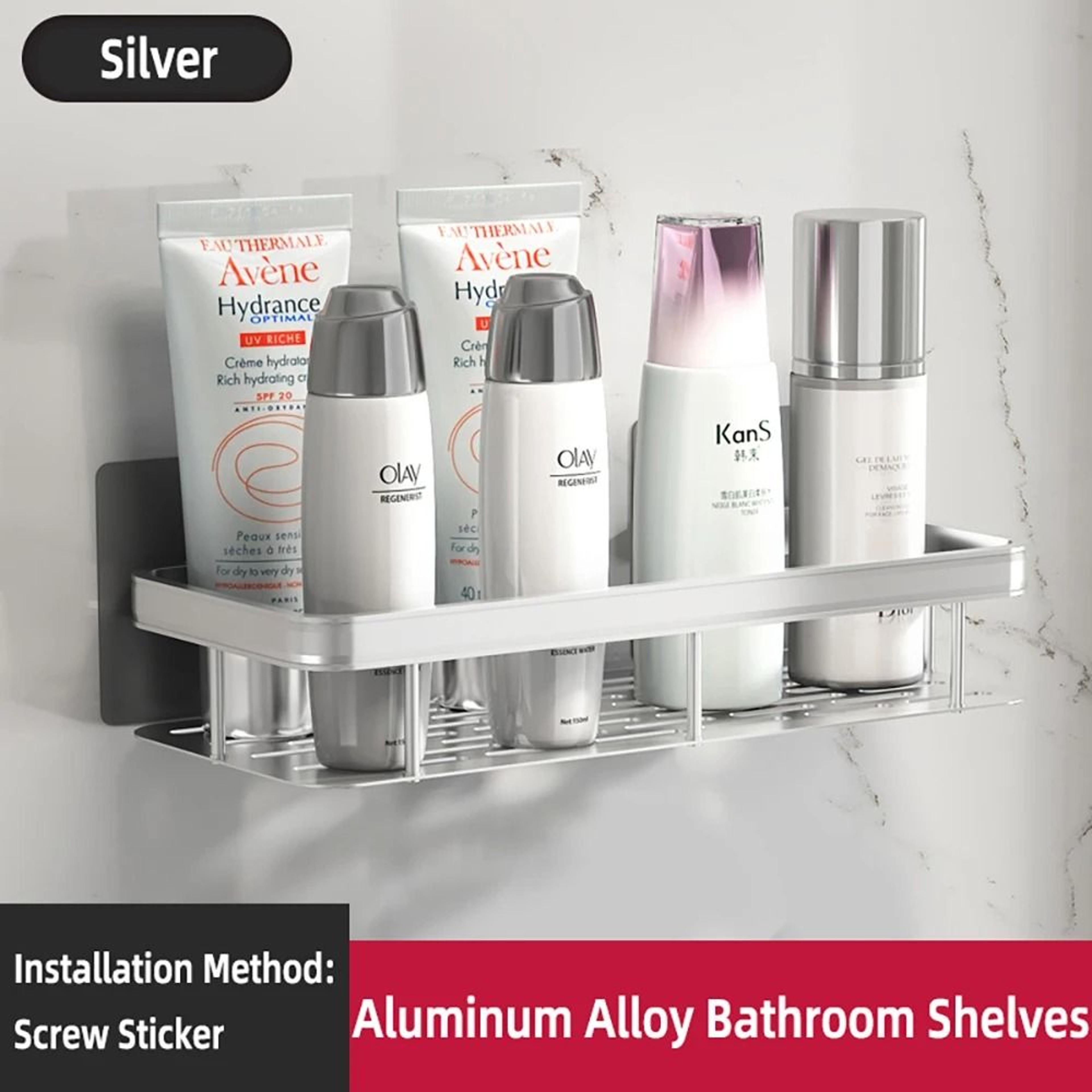 Bathroom Shelf Wall Mounted Towel Rack And Shower Storage Organizer 6