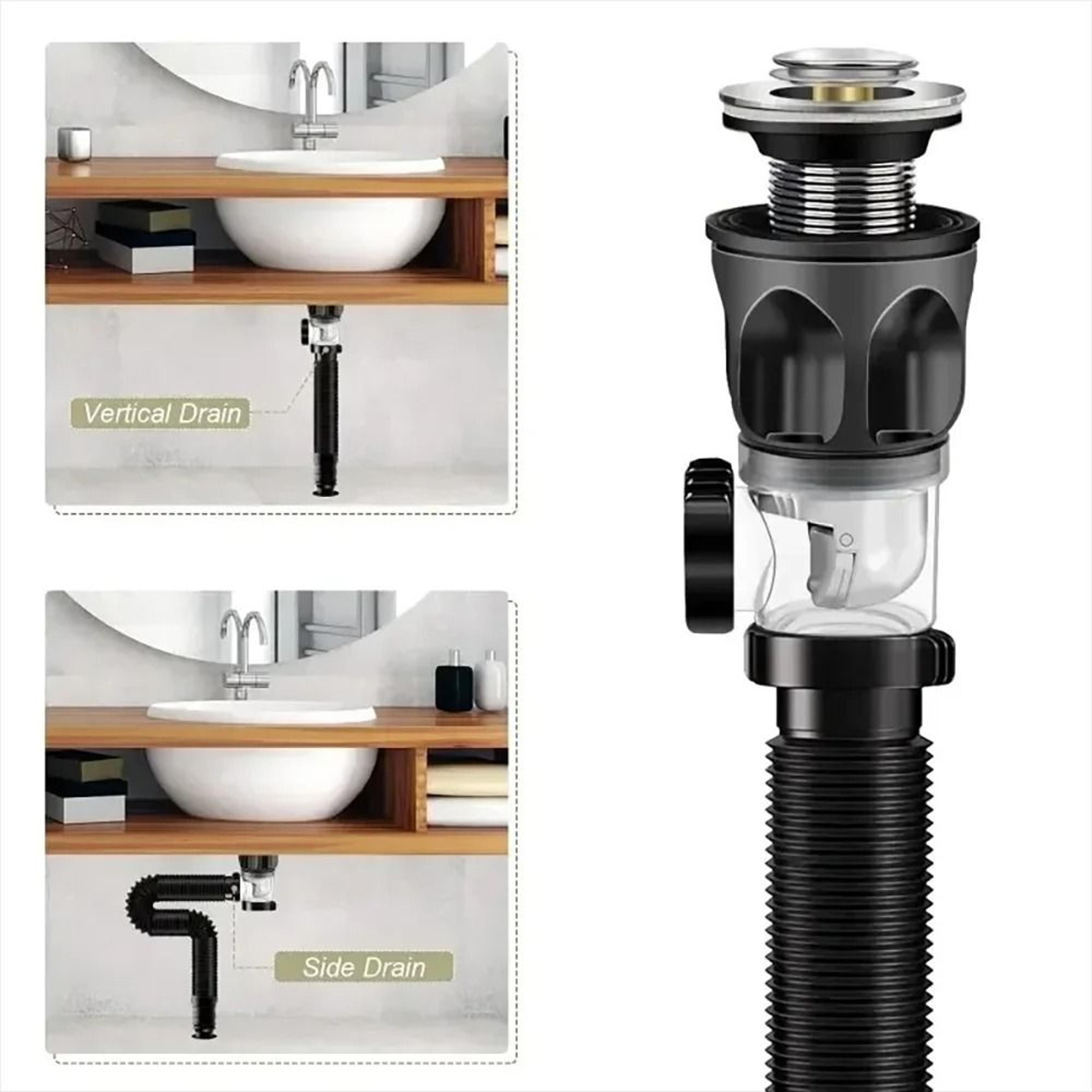 anti odor drainage pipe washbasin horizontal drain system with complete accessories