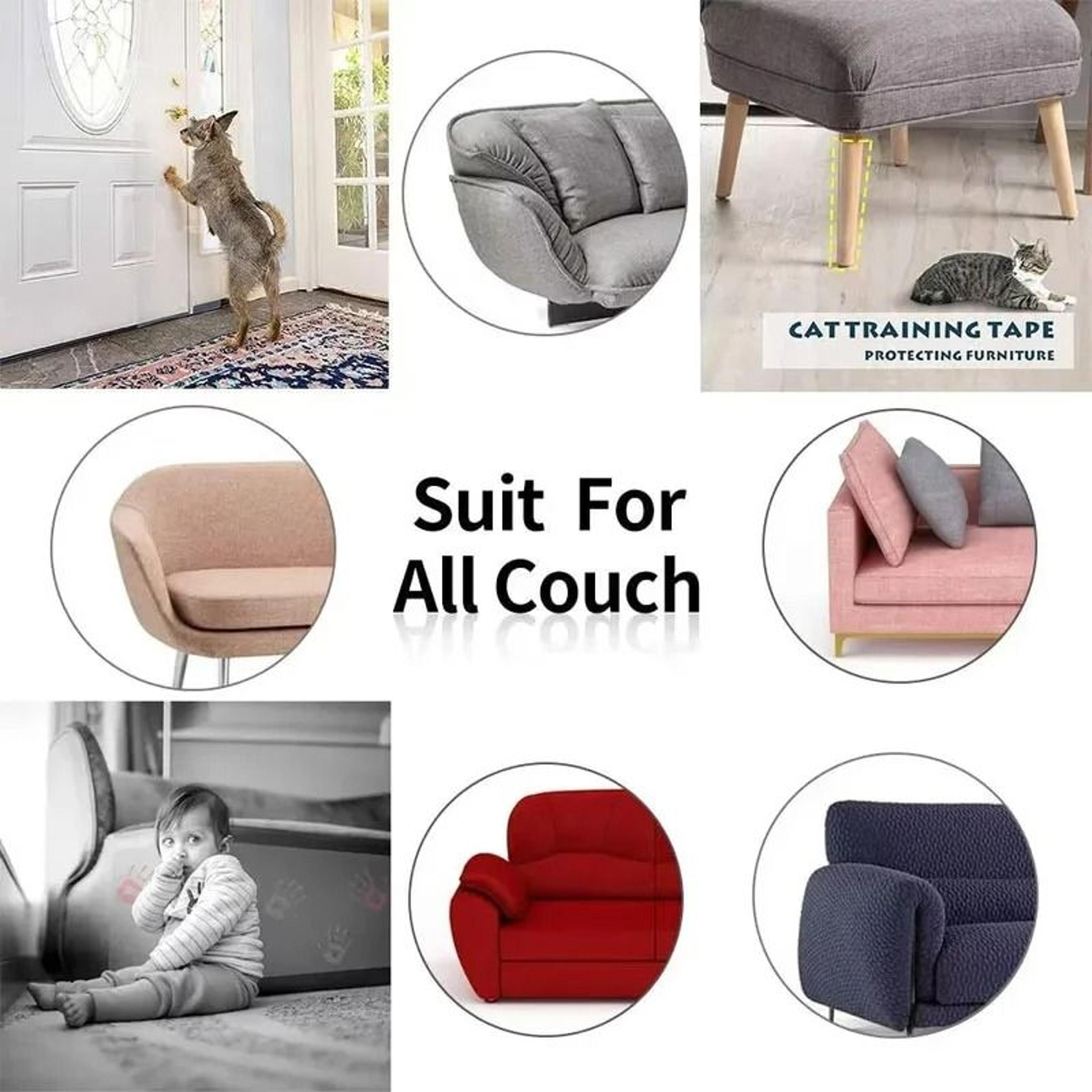 Transparent Furniture Protectors For Cats Self Adhesive PVC Sofa Protection Pads 5